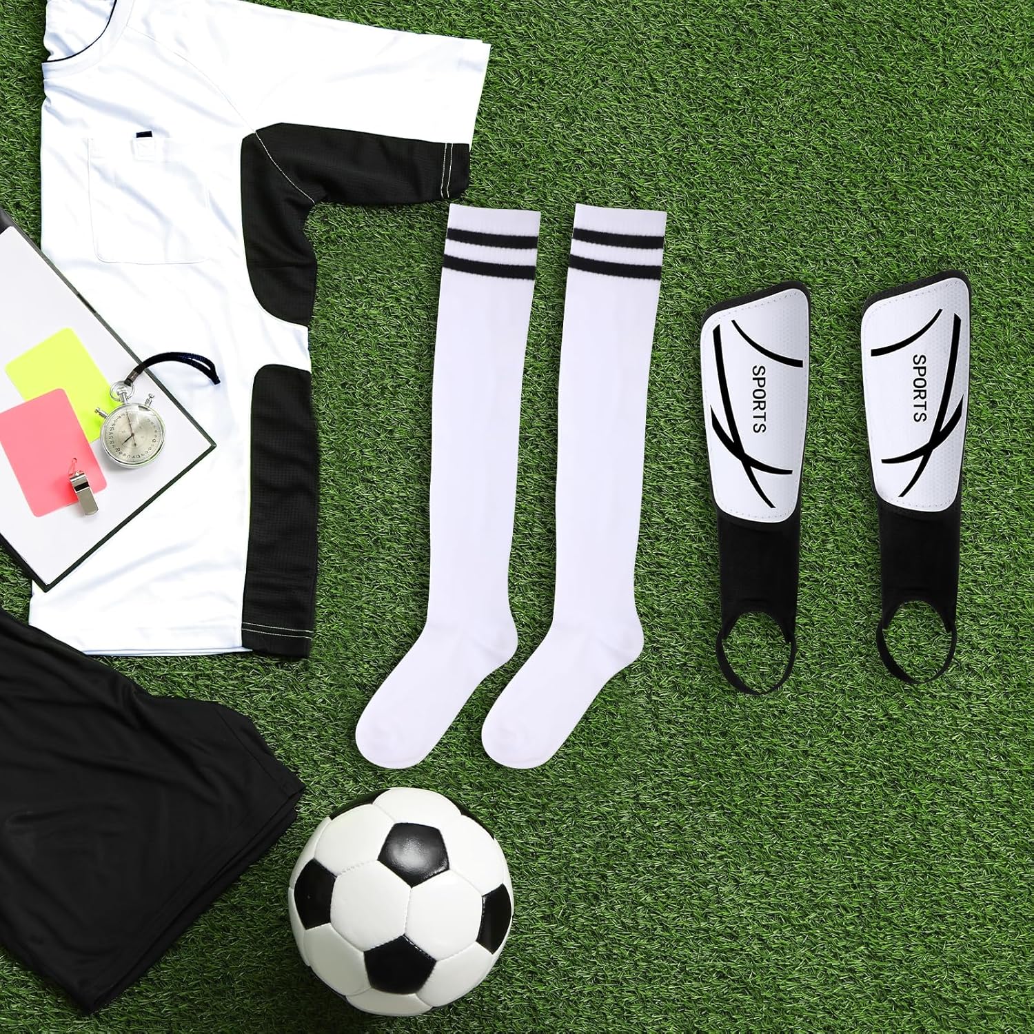 Soccer Shin Guards and Socks Kids Youth Lightweight Soccers Pads Defender with Ankle Protection Ski Shin Guards Football Equipment for Age 4-14 Toddler Boy Girl - Image 6