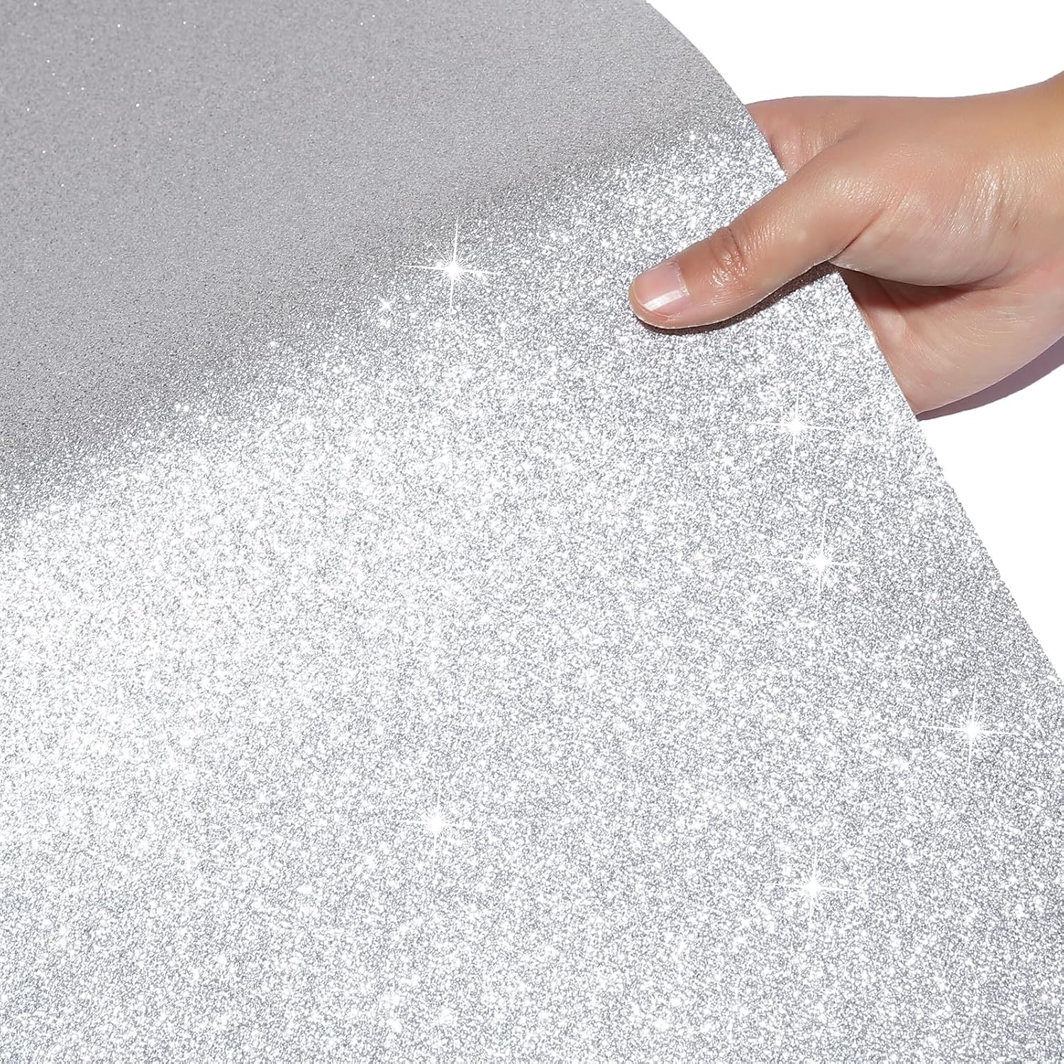 Carpet Runner Runway Rug, Glitter Silver Carpet Runner 55 GSM Thickness (2.46 x 30Feet) for Wedding Party Hallway Rug, Christmas Xmas Thanksgiving