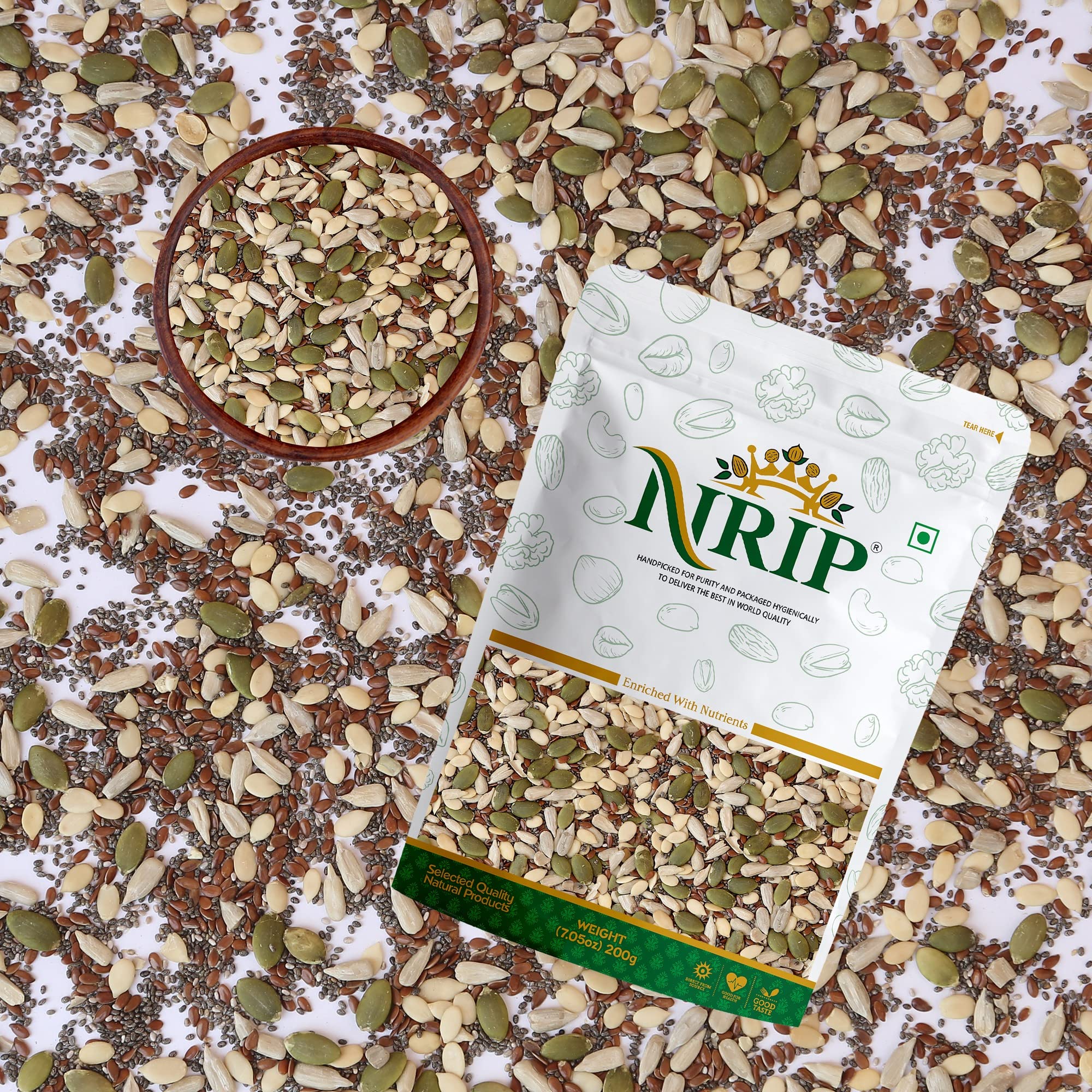 NRIP Mixed Roasted Super Seeds (5 in 1) 200 Gm - Image 5 thumbnail