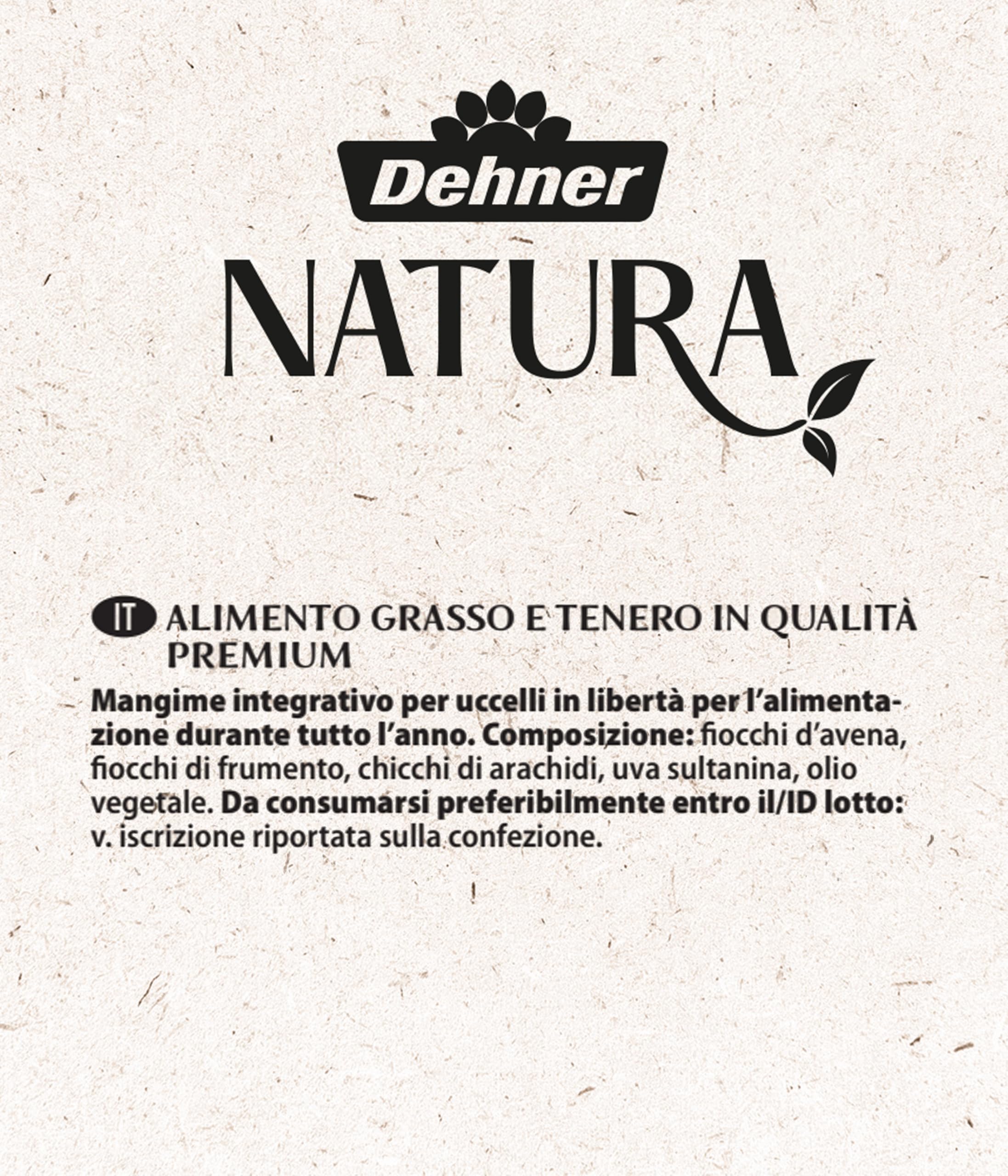 Dehner Natura Premium Mangime per Uccelli Selvatici Grasso e Morbido 2,5 kg