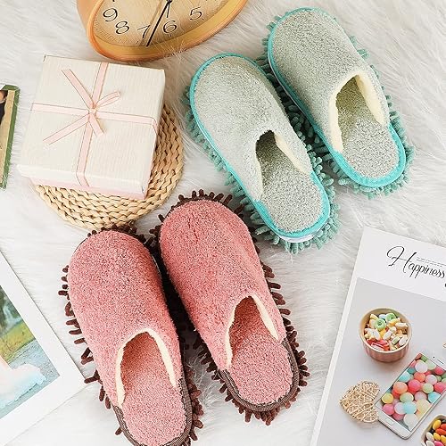 Miniatura 4 de Jecery 2 pares de pantuflas de microfibra para limpieza de suelos de chenilla, limpiadores de tabla base, herramientas de limpieza para el hogar,