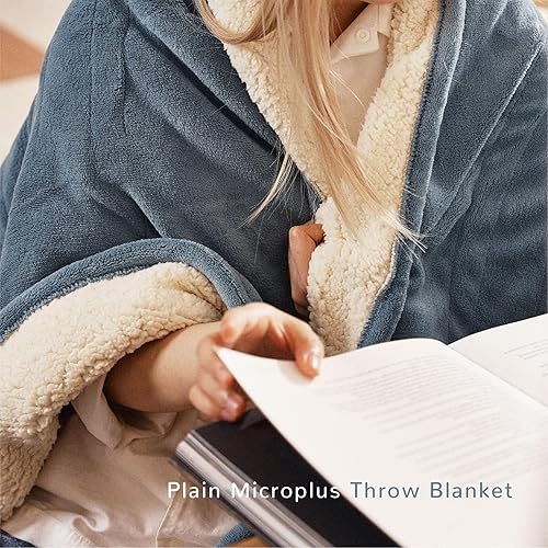 Miniatura 7 de Manta térmica de 50 x 60 pulgadas, manta eléctrica suave y cómoda, 5 ajustes de calor y apagado automático 3H, certificación ETL y FCC, lavable a