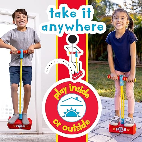 Miniatura 8 de Franklin Field Day Pogo Stick - Palo de espuma para niños + juguete de tolva para niños a partir de 3 años, perfecto para interiores y exteriores,
