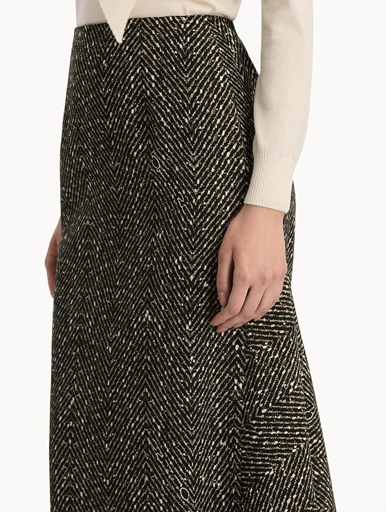 Chevron Wool Skirt