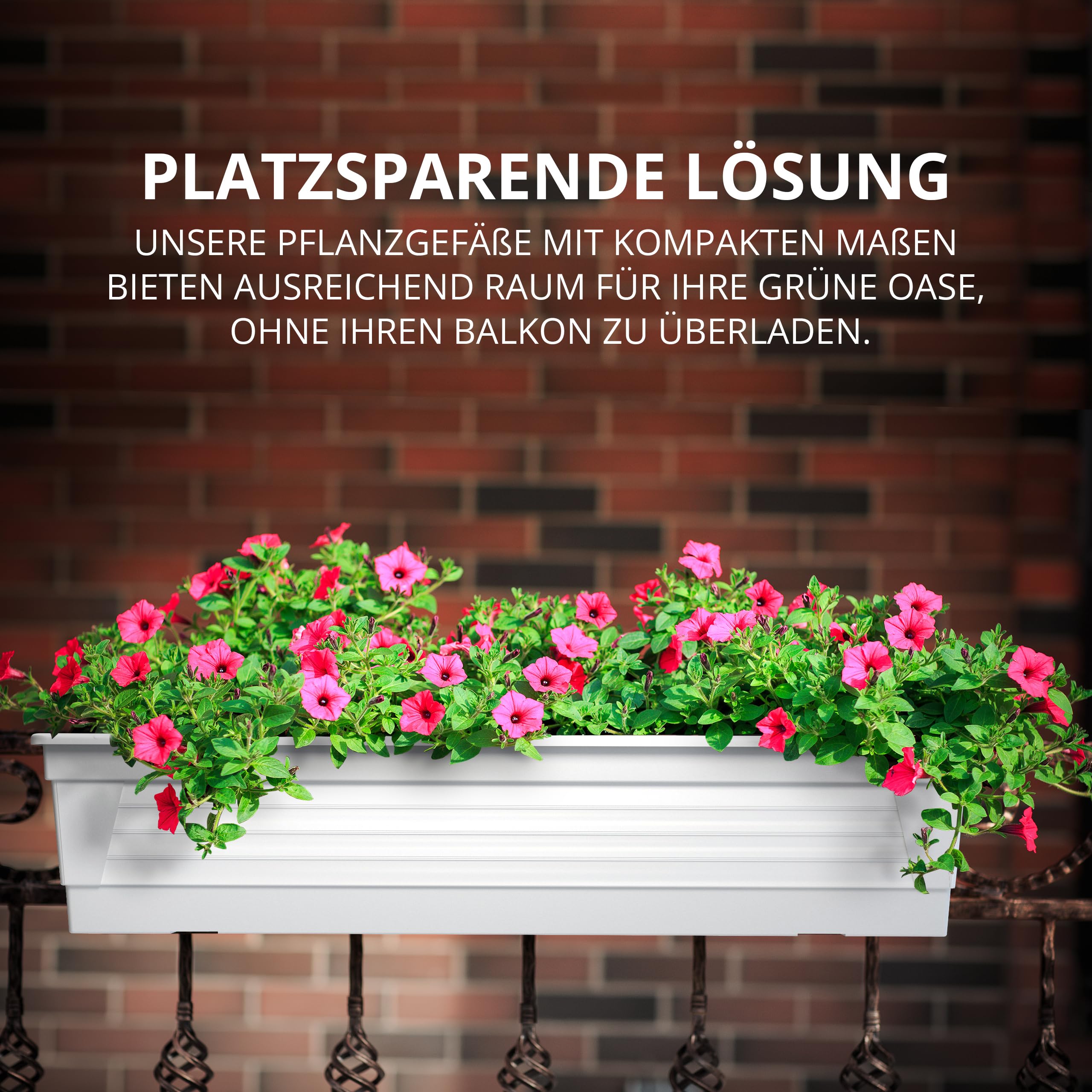 blumenkasten 100 cm obi JARDI 50 Rusty – Balkonkasten 50x17x17 cm 8 kg Naturschiefer Braun –  CLIMAQUA