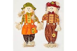 24" Standing Colorful Scarecrow Decor