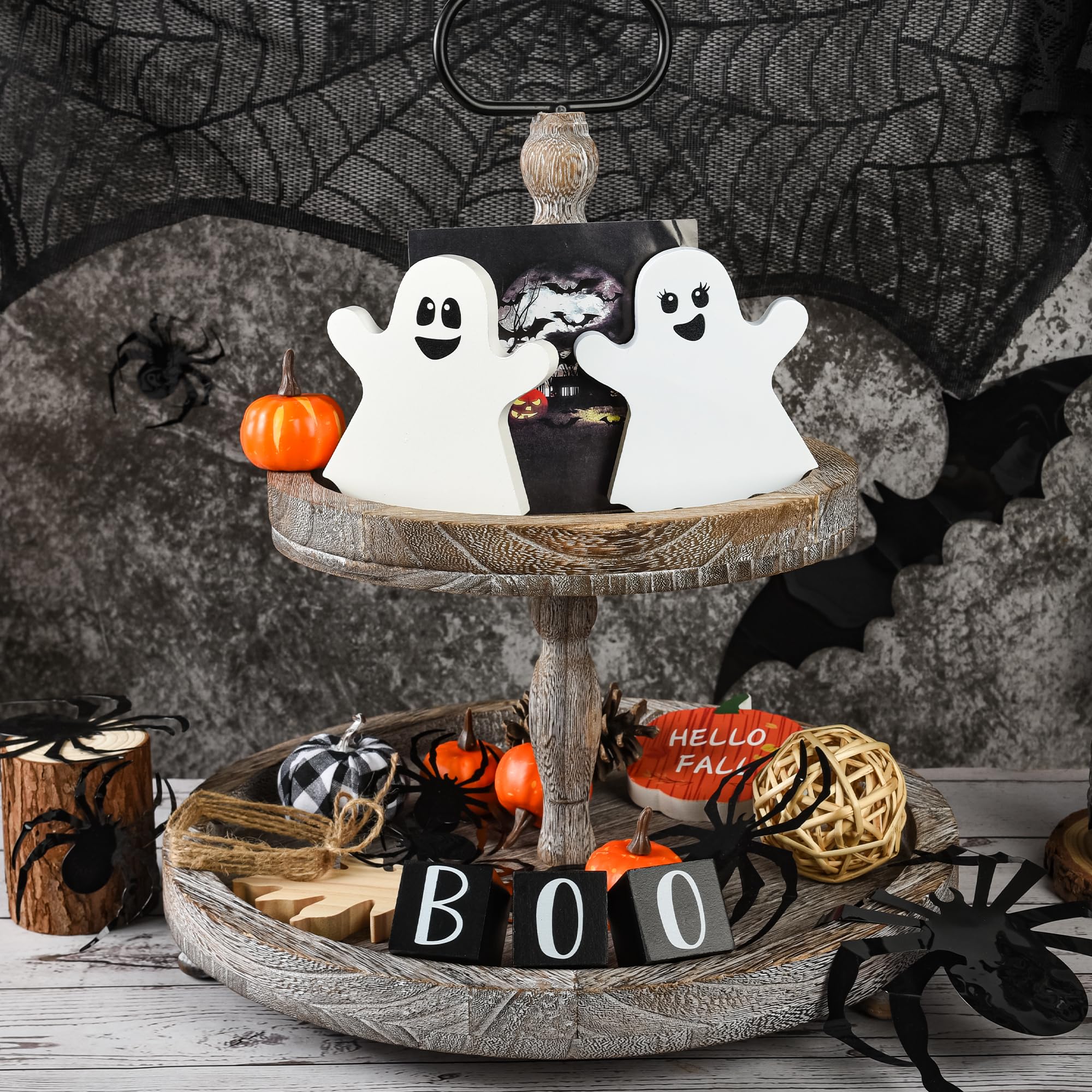 Niedliche Halloween-Geister-Deko Mit Kürbis – Acryl-Tischdekoration Für Partys