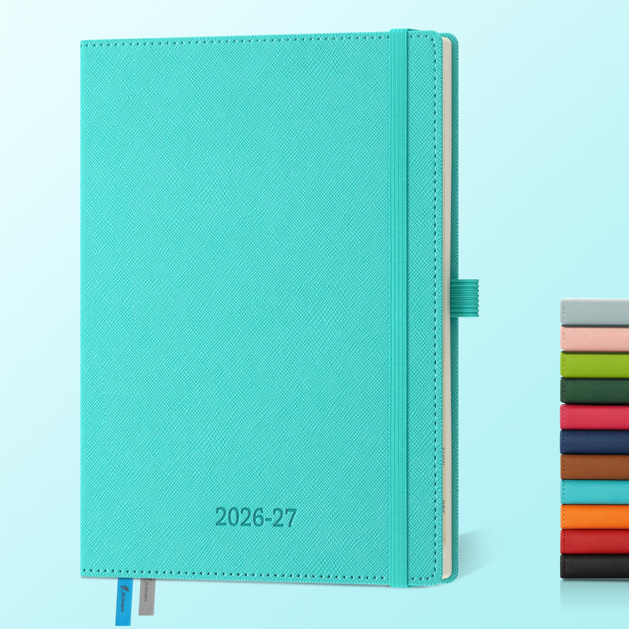 IN-LUXPRO Kalender 2025 2026 Wochenplaner,18-Monate Buchkalender (Jul.2025-Dez.2026) Monatskalender mit Ausgaben & Notizseiten,mit Vegan-Leder & Notizseiten.