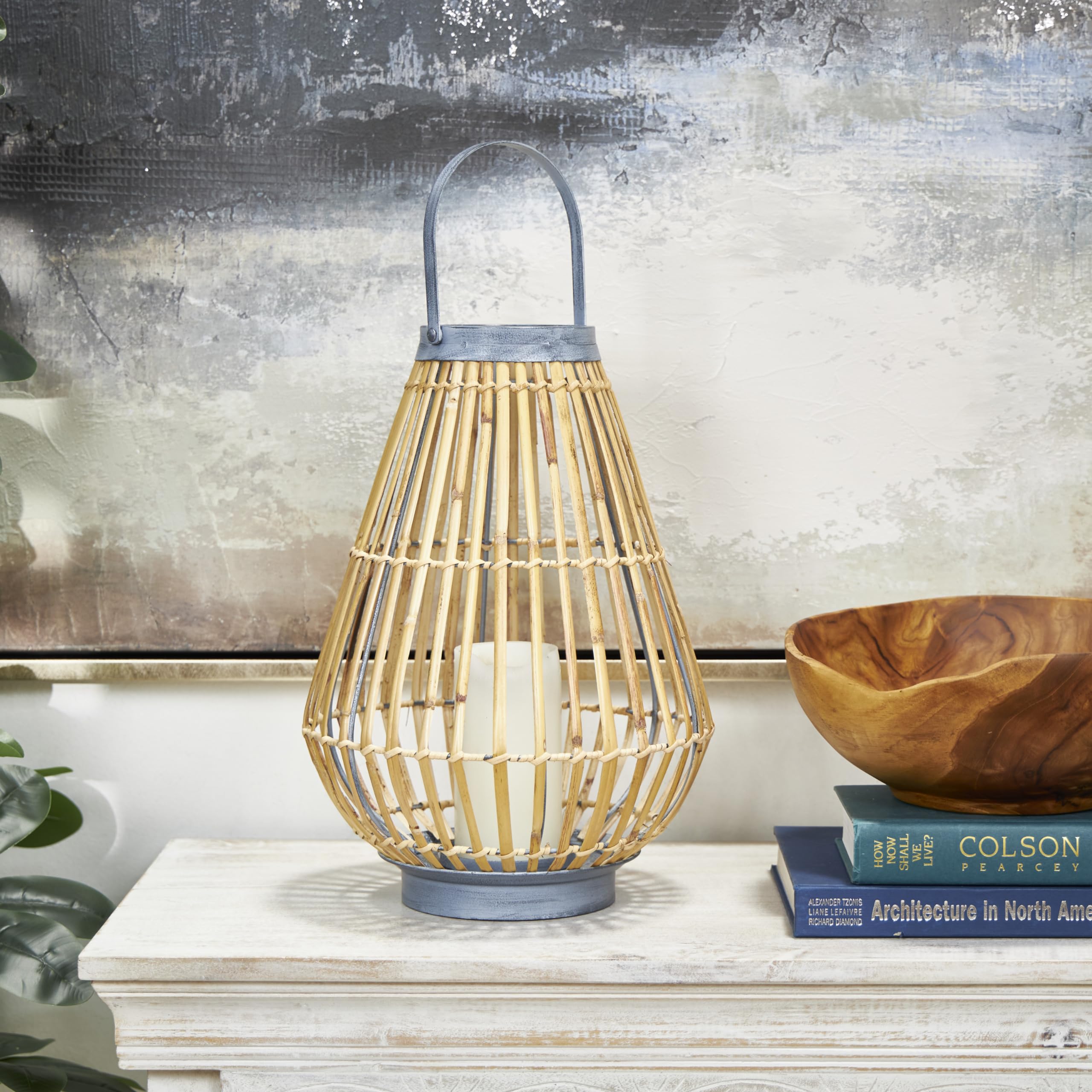 ライト・ランタン WWW_WOODHANGER Amazon.com: Deco 79 Bamboo Wood Handmade Open Framed Candle