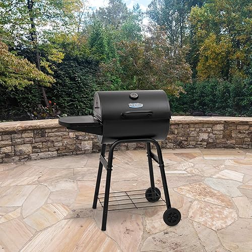 Miniatura 3 de Char-Griller King-Griller Gambler - Parrilla de carbón y ahumador con control de humo con compuerta, rejillas de hierro fundido y estante lateral,