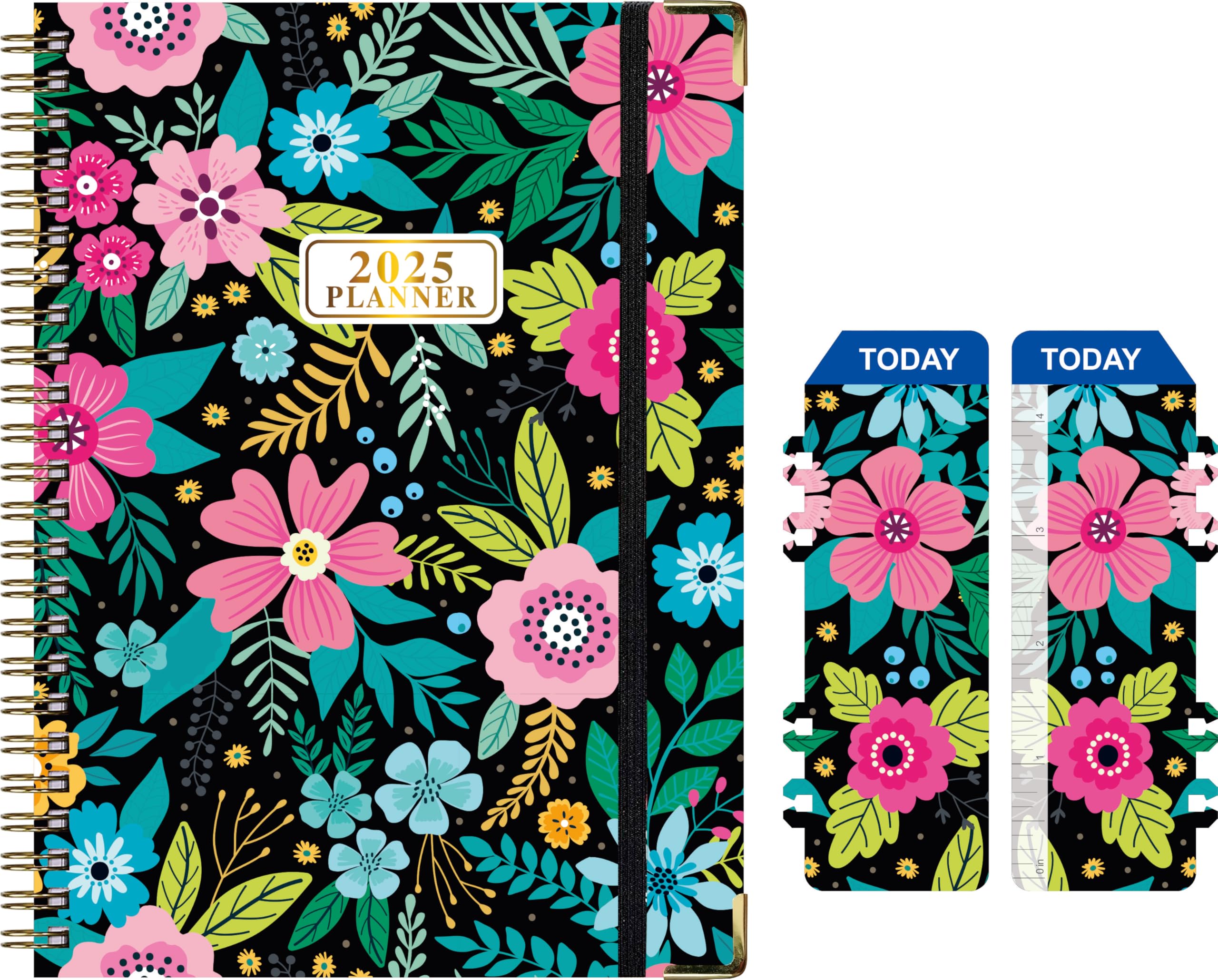 Hxexplore Planner 2025.1-2025.12 Academic Year, 6.2" x 8.5", Weekly & Monthly Planner Book,Flexible Cover with Bookmark, Academic Planner for