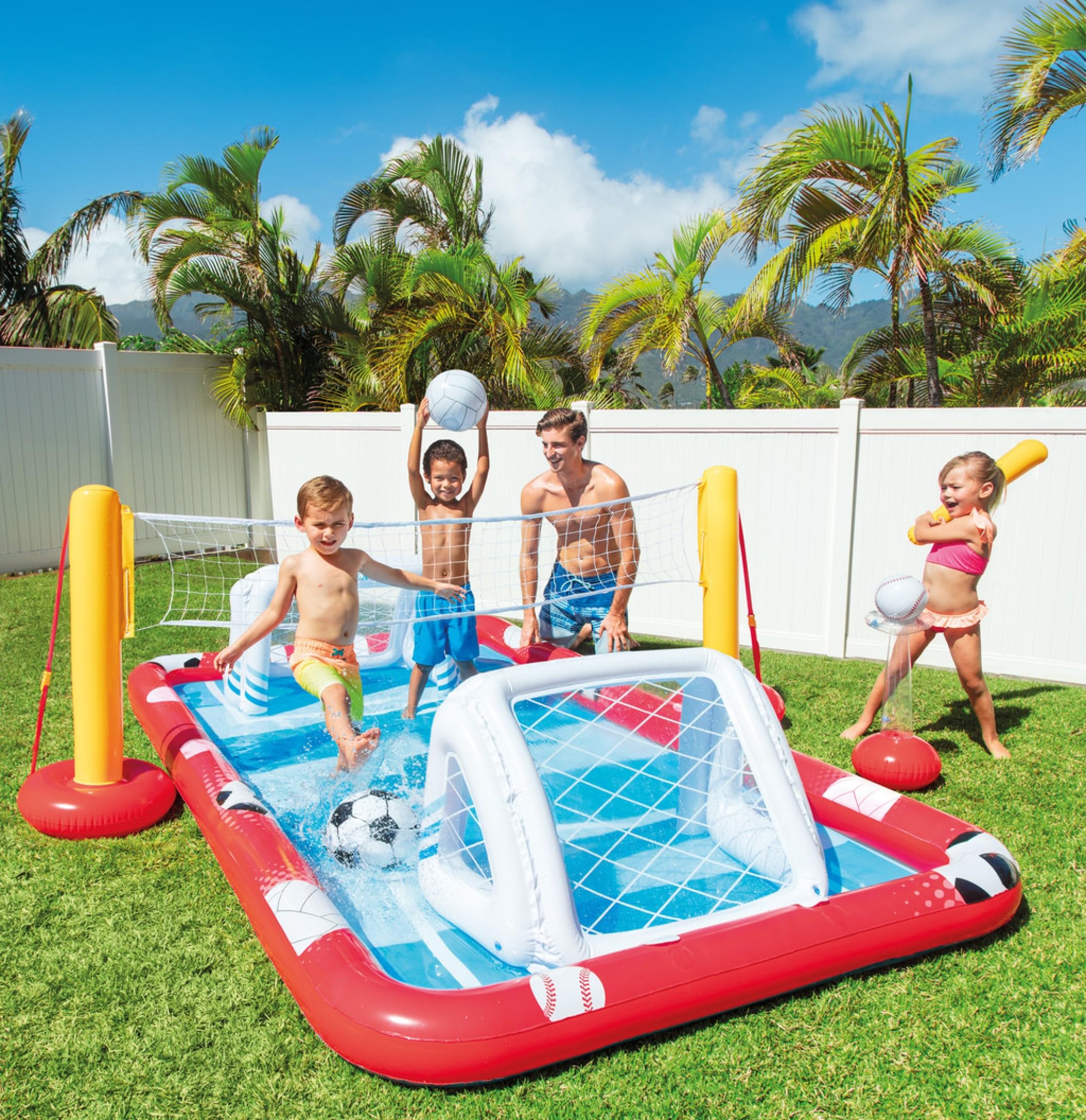 VWretails Inflatable Play Center for Kids Fun and Enjoyment in Their Backyard. (57147 + HT-196) 3