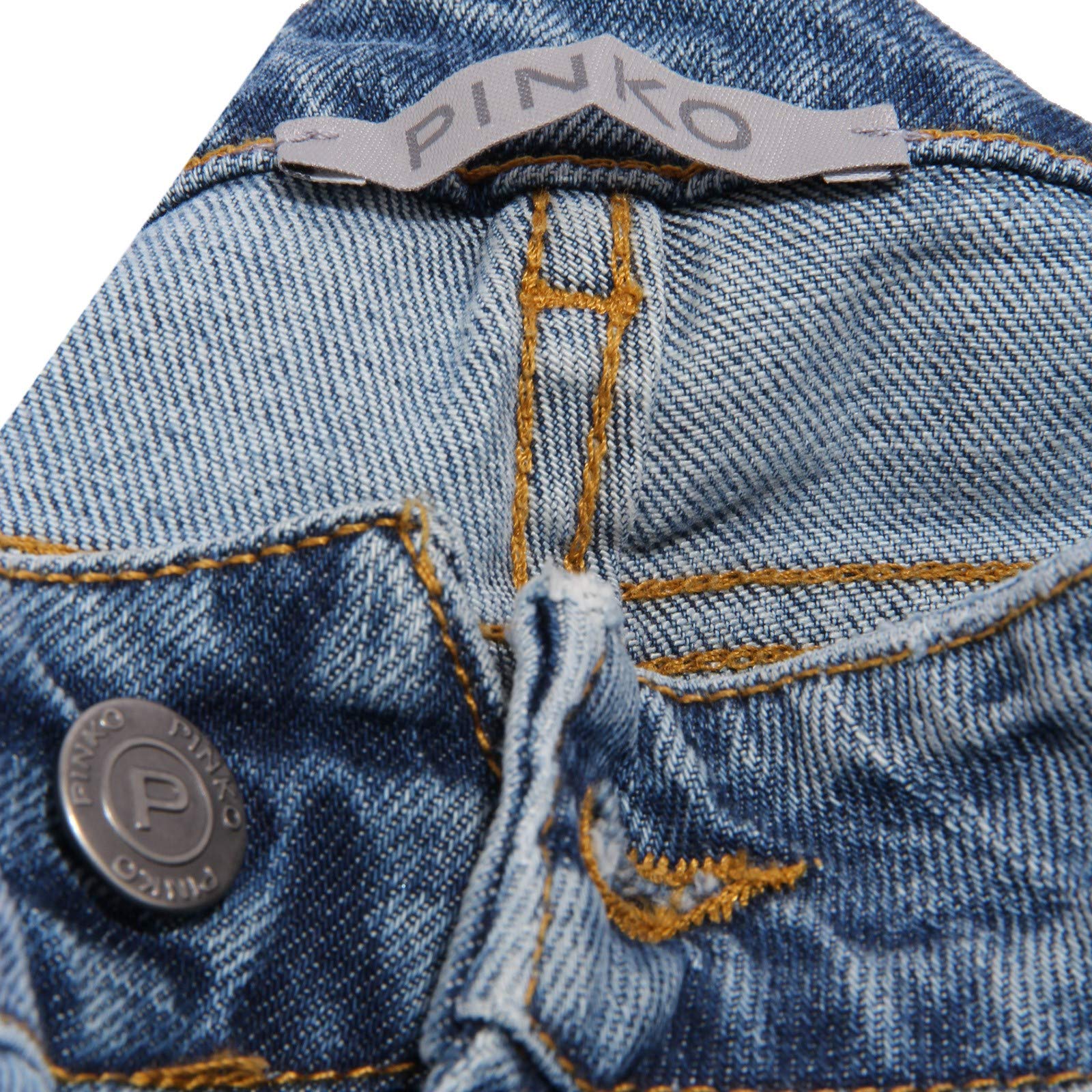Pinko 1803AB Pantalone Donna Destroyed Blue Denim Jeans Woman
