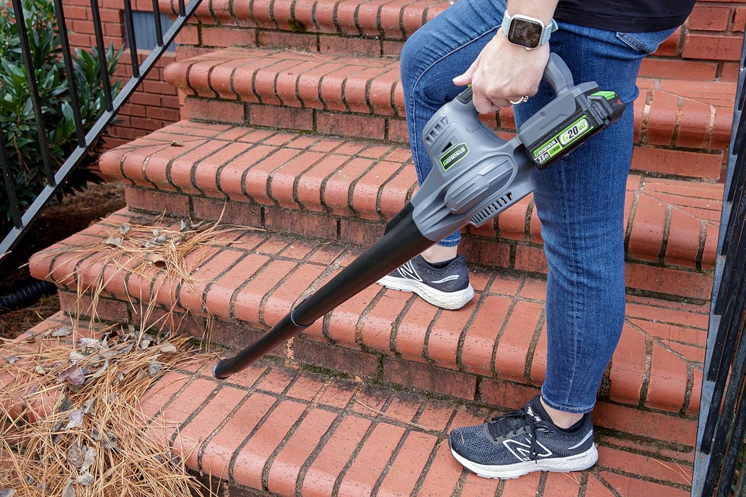 Genesis G20MAX Leaf Blower Cordless 20V Sweeper with Battery and Charger, 2 Speed(70/130 MPH) (GLGBS20B)