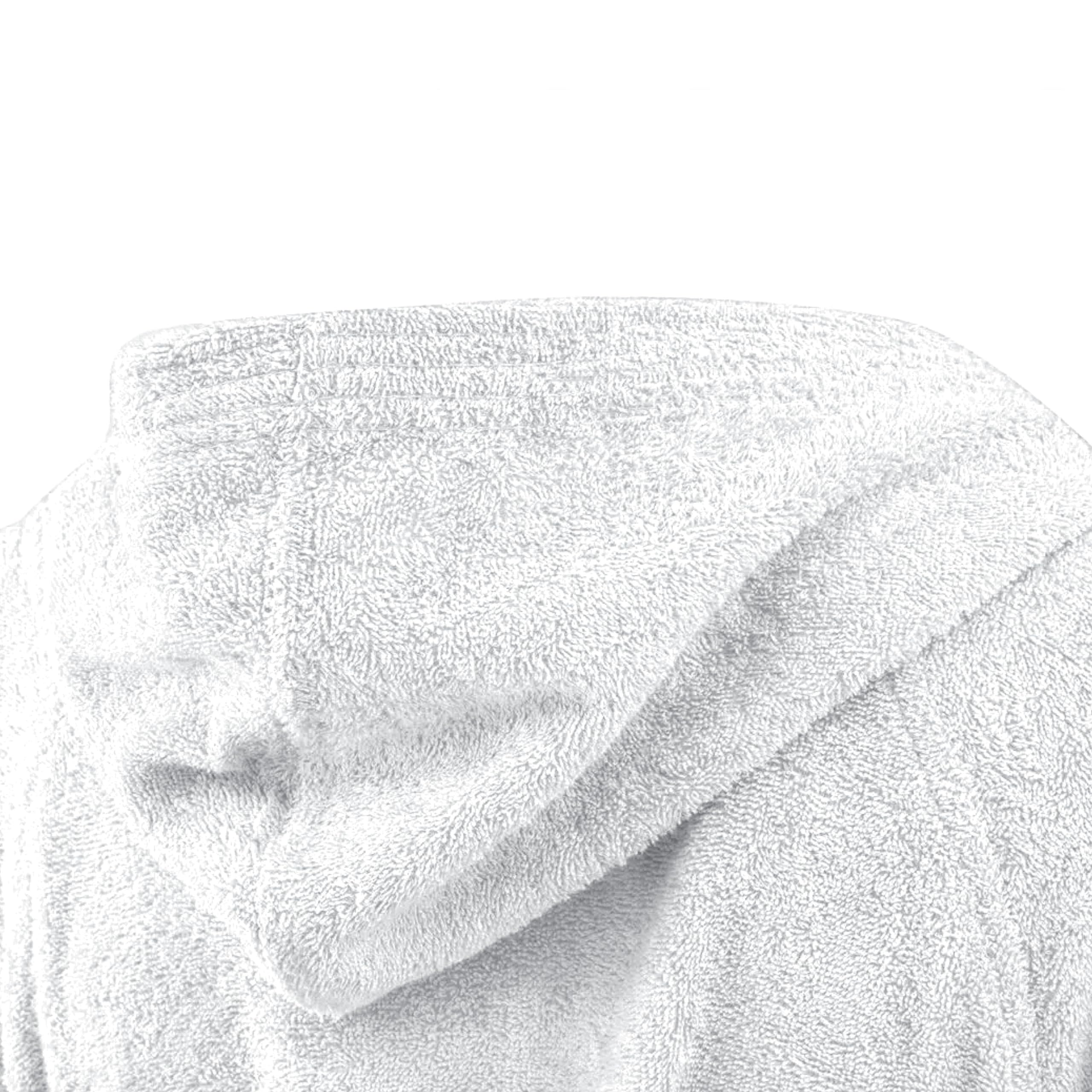 Bassetti Morbido Accappatoio 360 gr con Cappuccio 100% Cotone Uomo Donna Spugna Taglie Forti - ITALY Designed - Collezione VIVIAN - (BIANCO 13-3XL)