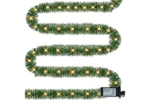 Dazzle Bright Pre-Lit 50ft Garland, 150 LED Lights