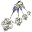 Set 4 Cucchiai Dosatori A Forma Di Cuore Ganz, In Zinco Color Argento, Design Su Entrambi I Lati, Con Anello Porta - 4