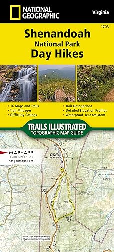 Shenandoah National Park Day Hikes Map (National Geographic Topographic Map Guide, 1703)