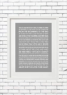 THE DASH - LINDA ELLIS Inspiring Quote Art Unframed Print Poster Canvas Framed Frame A4 A3 A2 A1