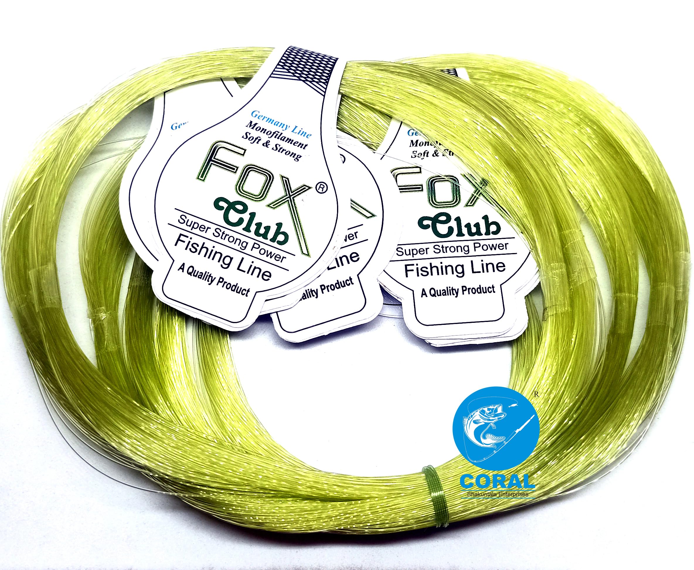 Coral - Fox Club Dia 0.40mm Length 50X6=300 Meter Tested 14.5kg Fishing Monofilament Line Soft and Super Strong Power Knot Strength Guaranteed Germany line 1