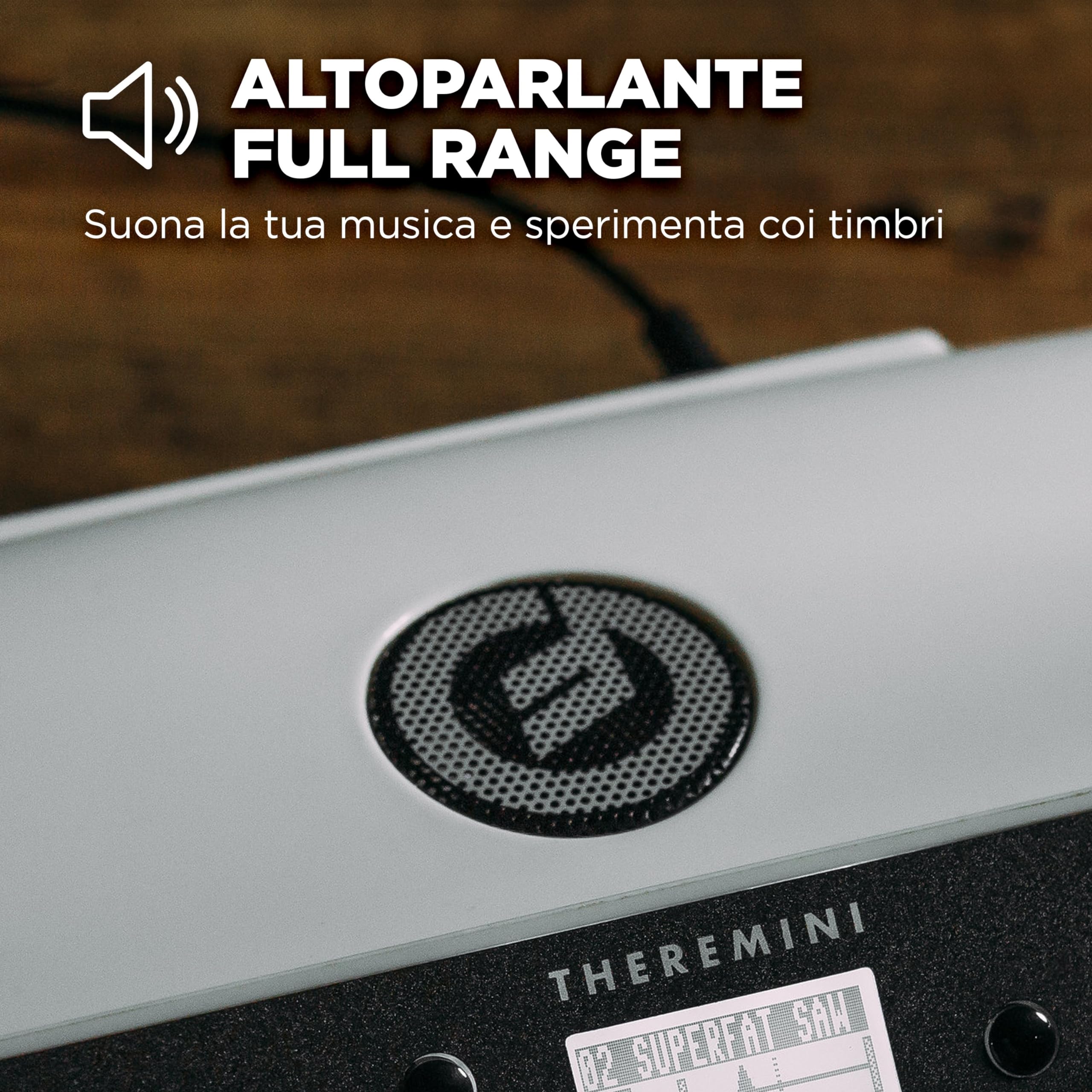 MOOG Theremini - Theremin con Pitch Correction, Uscita CV, Accordatore, Altoparlante, Schermo LCD e AniMOOG Synthesizer Sound Engine con 32 Preset