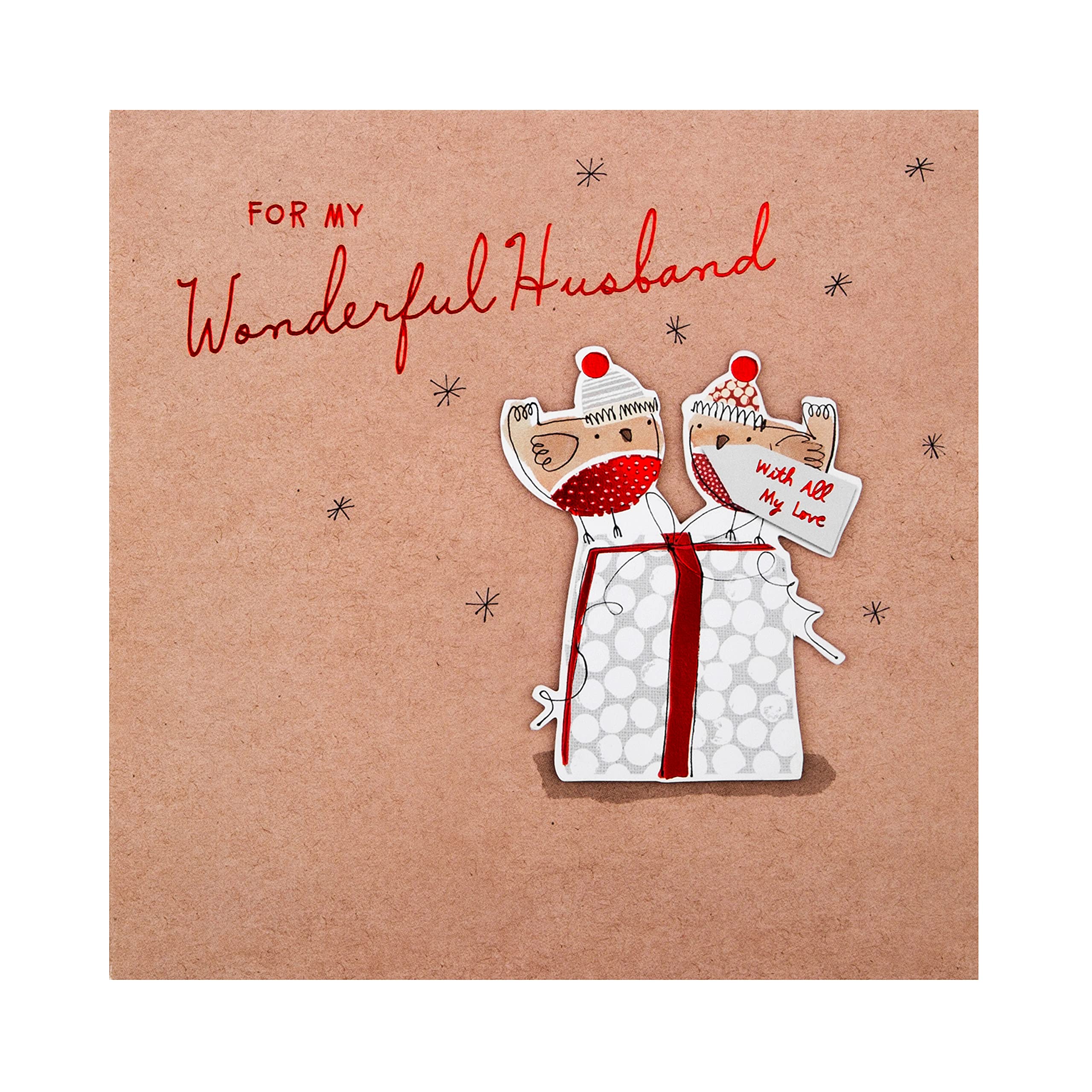 Hallmark Weihnachtskarte „All My Love“ Für Die Ehefrau – Mit Glitzer & 3D-Effekt
