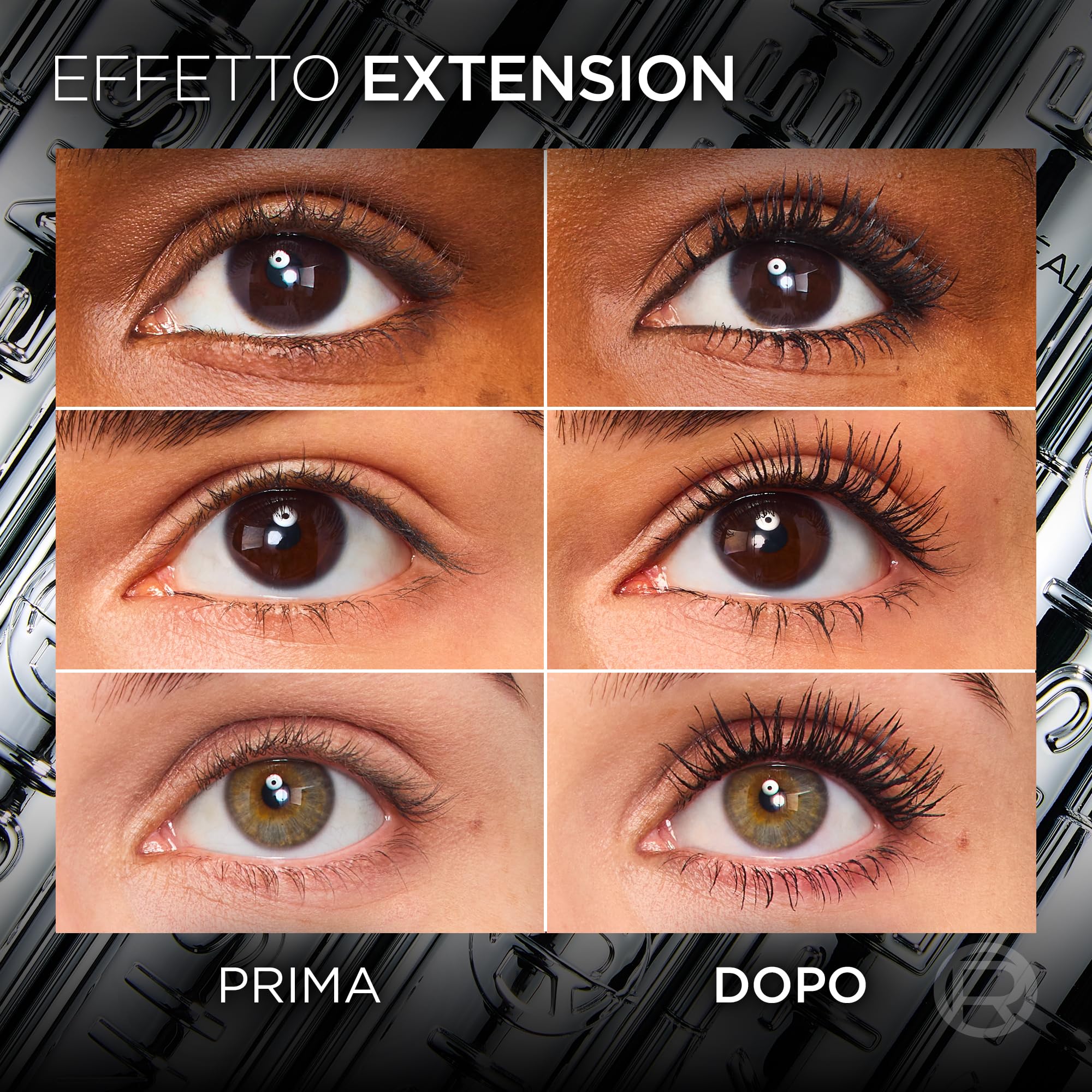 L'Oréal Paris Telescopic Extensionist Mascara, Ciglia Lunghe e Definite per 24H, Curvatura impeccabile, Formula con Fibre Allunganti e Pigmenti Magnetici, Nero, 9,9 ml