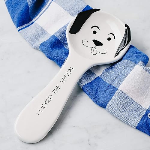 Miniatura 4 de Pavilion Gift Company - Perro lamió la cuchara-10 cucharas resto, 10", blanco