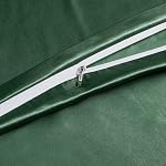 NSGZ Satin Duvet Cover for Weighted Blanket, 60x80, 8 Ties, Dark Green | 8 Ties And Zipper For Secure Fit, Cooling Satin Gentle On Skin, Machine Washable, Fits 48x72 And 60x80 Weighted Blankets