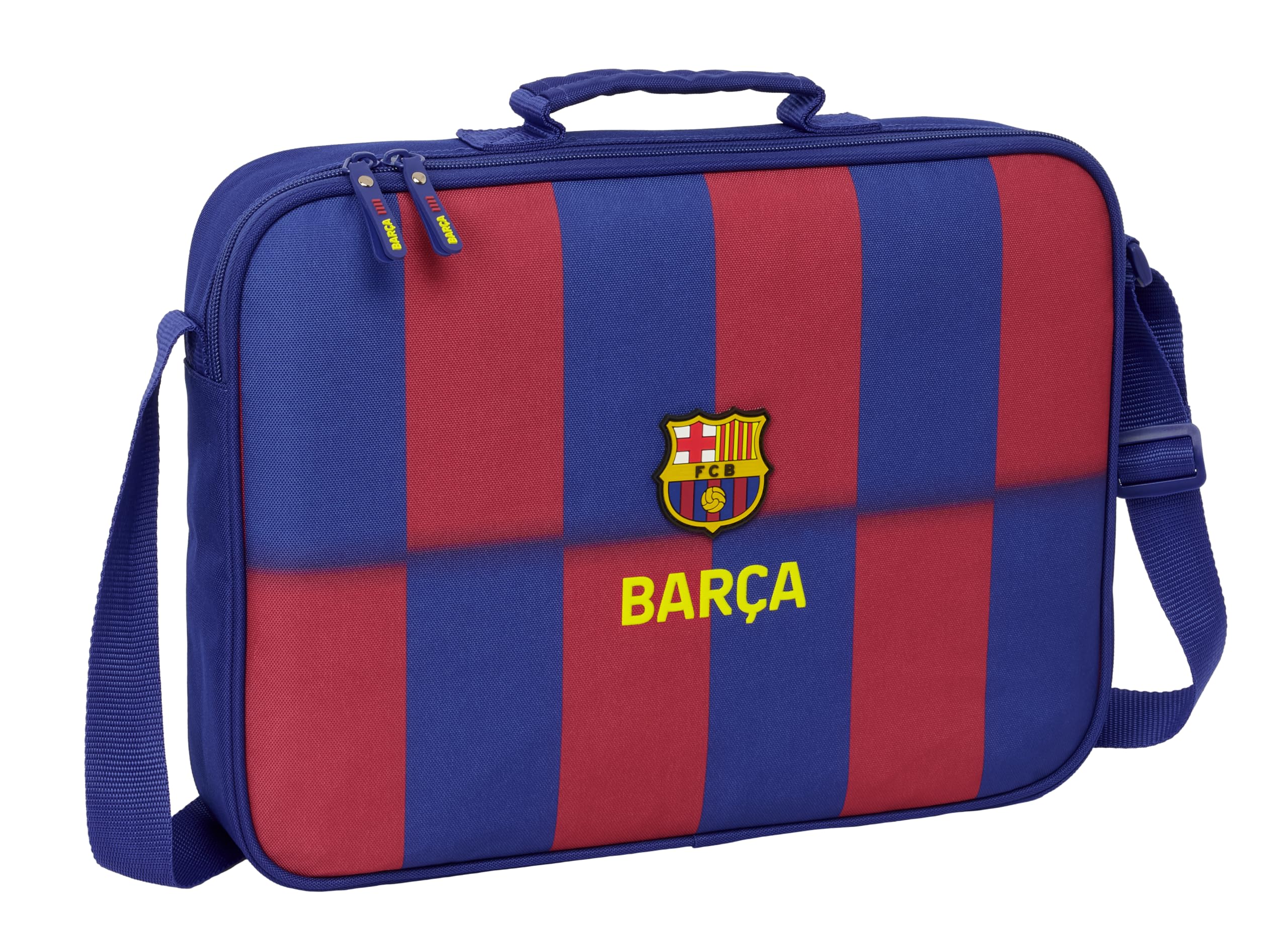 Safta F.C. BARCELONA 1ª EQUIPACIÓN 25/26 - Cartera Extraescolares, Maletín Portatodo, Bandolera, Cómoda y Versátil, Calidad y Resistencia, 38x6x28 cm