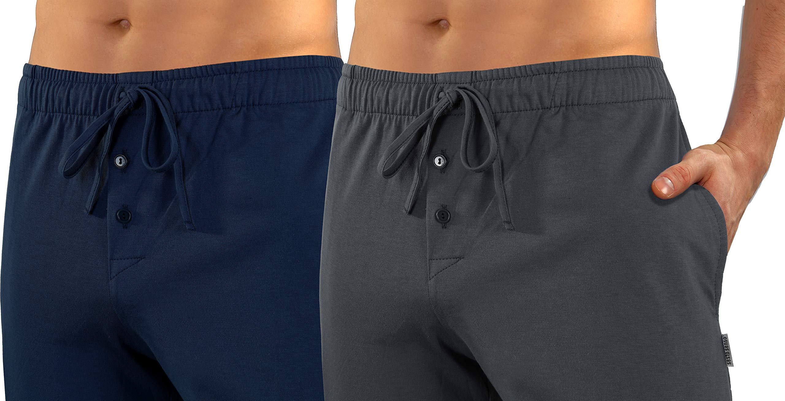 sesto senso Pantaloncini Pigiama Uomo Pantaloni Corto Cotone Shorts Confezione da 1-2 Pezzi