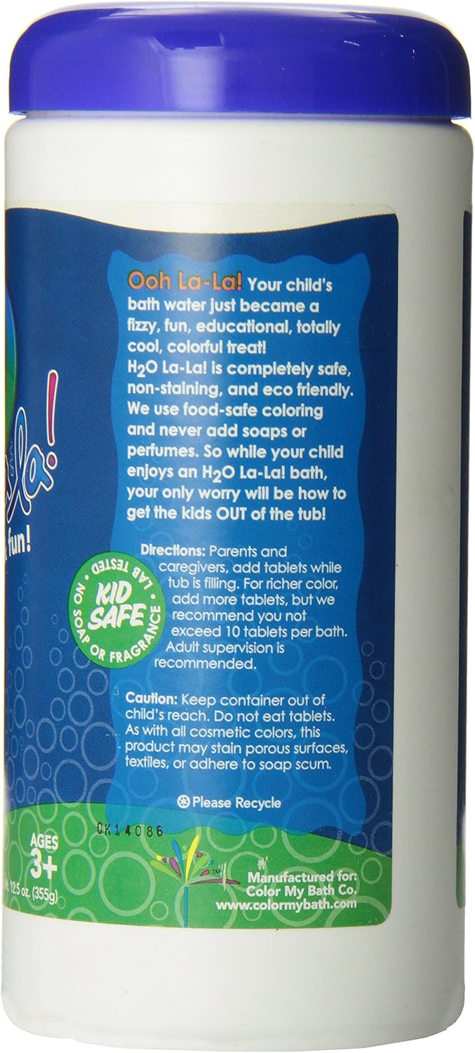 Color My Bath H2O La La Color Changing Bath Tablets, 300-Piece