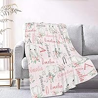 Vista 32 de Custom Name Blanket Throw Personalized Blanket for Kid with Names Customized Blanket with Name for Baby,Custom Blanket,Gift for Birthday Letter