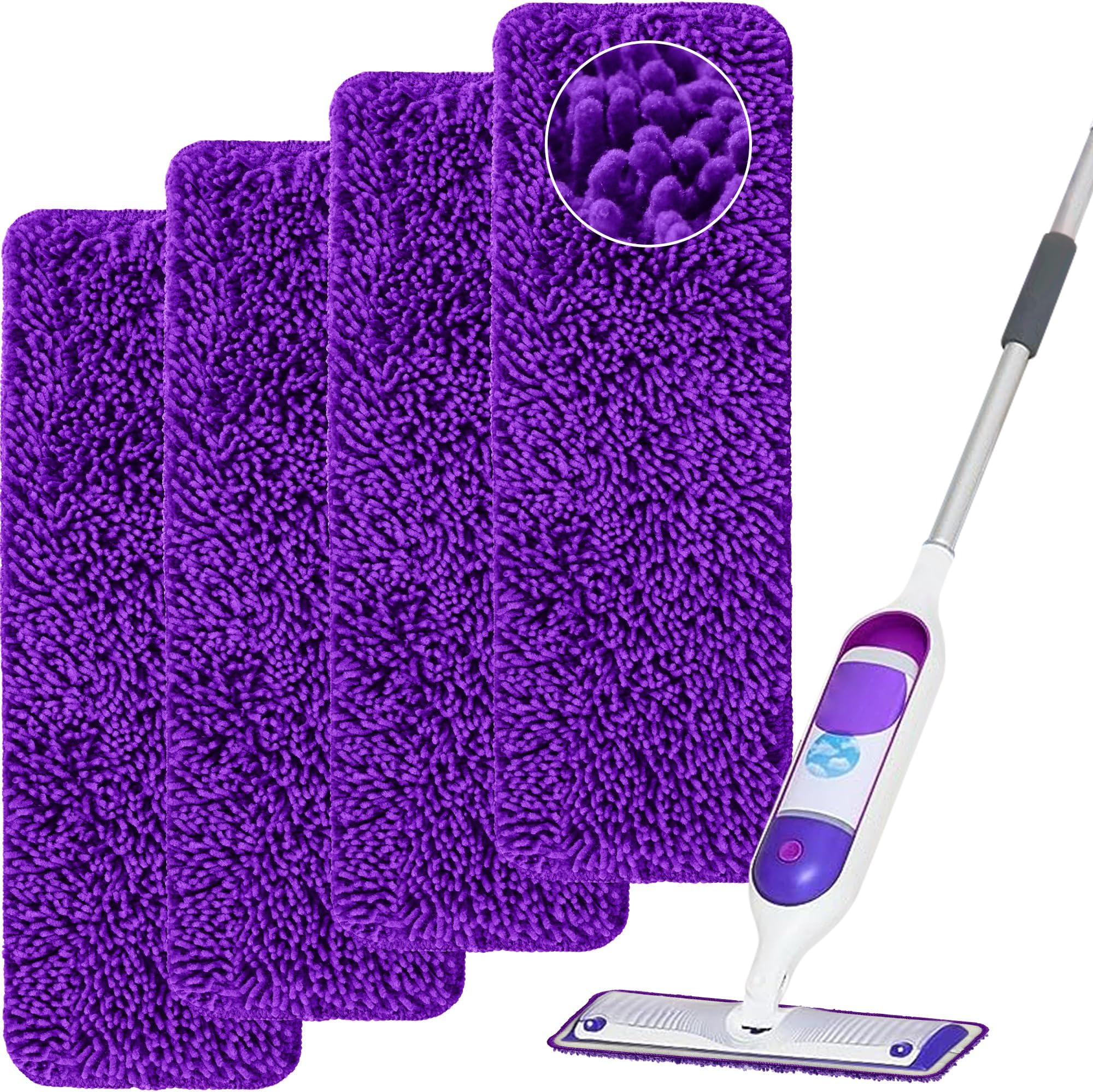 FillTouch 10 Pcs Mop Refill Pad Compatible with Swiffer