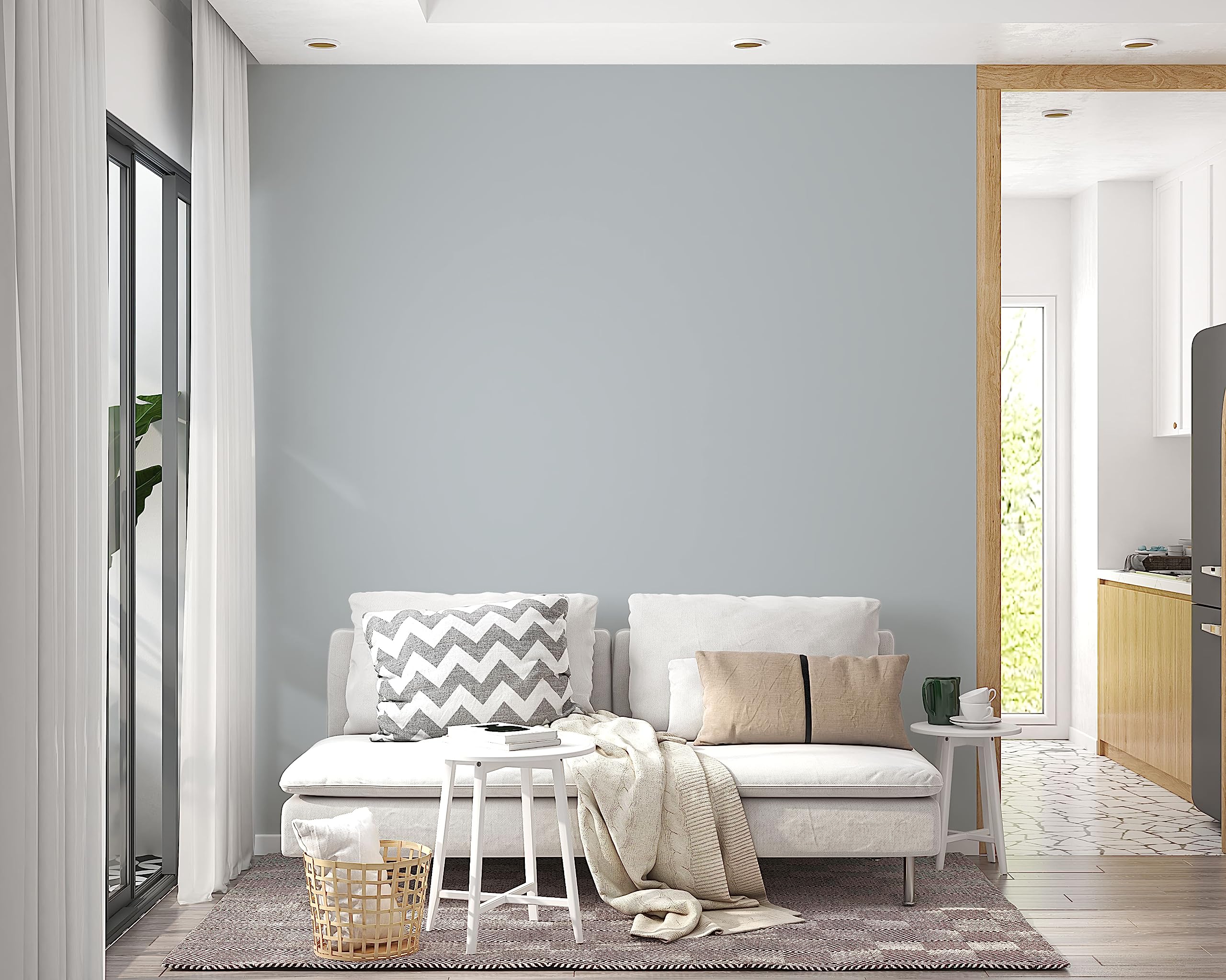 Peinture Acrylique Gris Fluctuat - Aspect Satin - Peinture Mur, Plafond, Boiserie & Balcon - Lessivable - Séchage En 30 min - COV A+ - Fabriquée En France - 5 L - BARBOUILLE