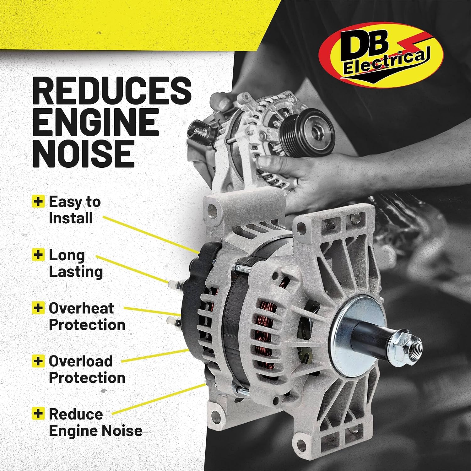 DB Electrical 400-12286 Truck Alternator Compatible with/Replacement for Delco 24SI 160 Amp Quad Pad Mount 8600889