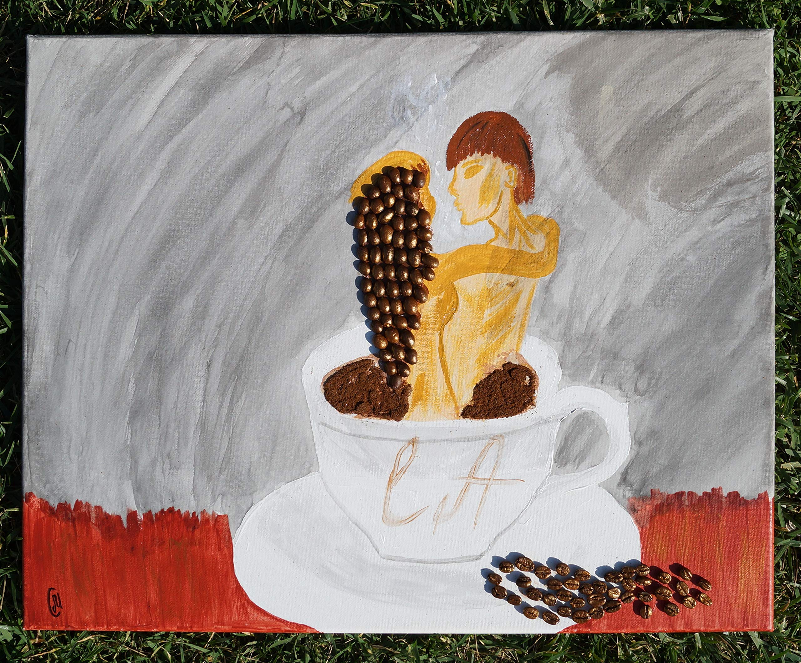 Coffee Art Drawing 100% Handmade