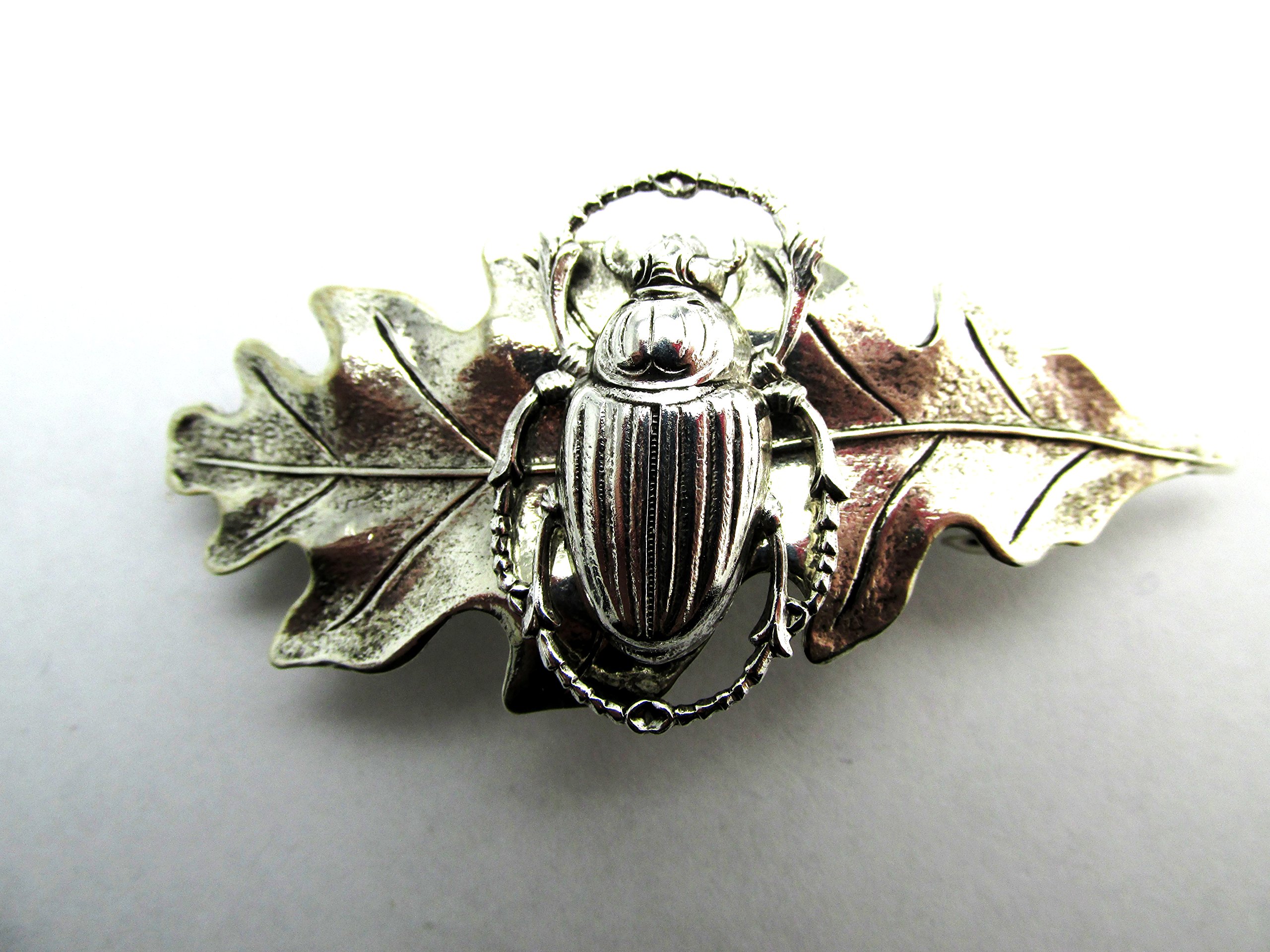 Scarab Hair Barrette Egyptian Revival Hair Clips Artisan Crafted Hair Clips Angelina Verbuni