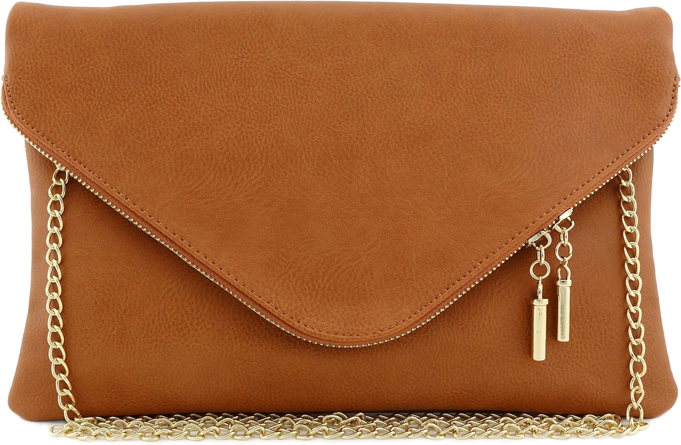 FashionPuzzleOversized Envelope Clutch Evening Bag with Chain Strap