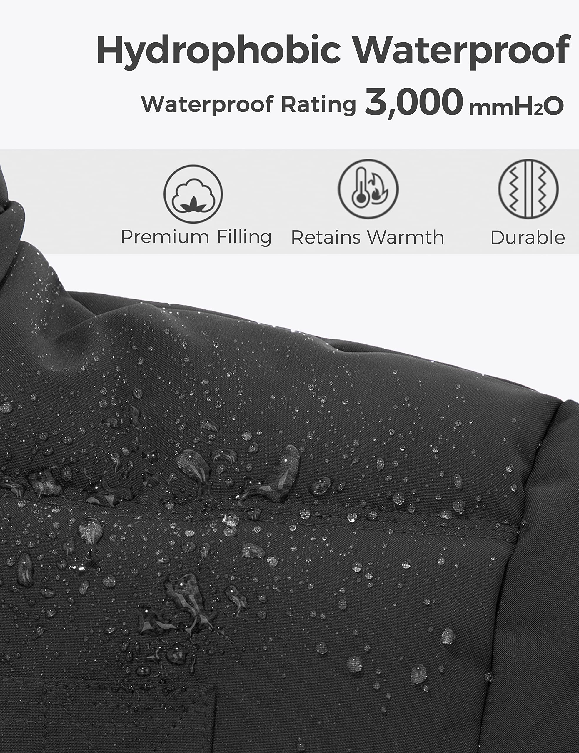 Wantdo Giacca con Cappuccio Antivento Invernale Parka da Lavoro Imbottita Cappotto da Esterno Trapuntato Giubbotto da Trekking in Cotone Uomo