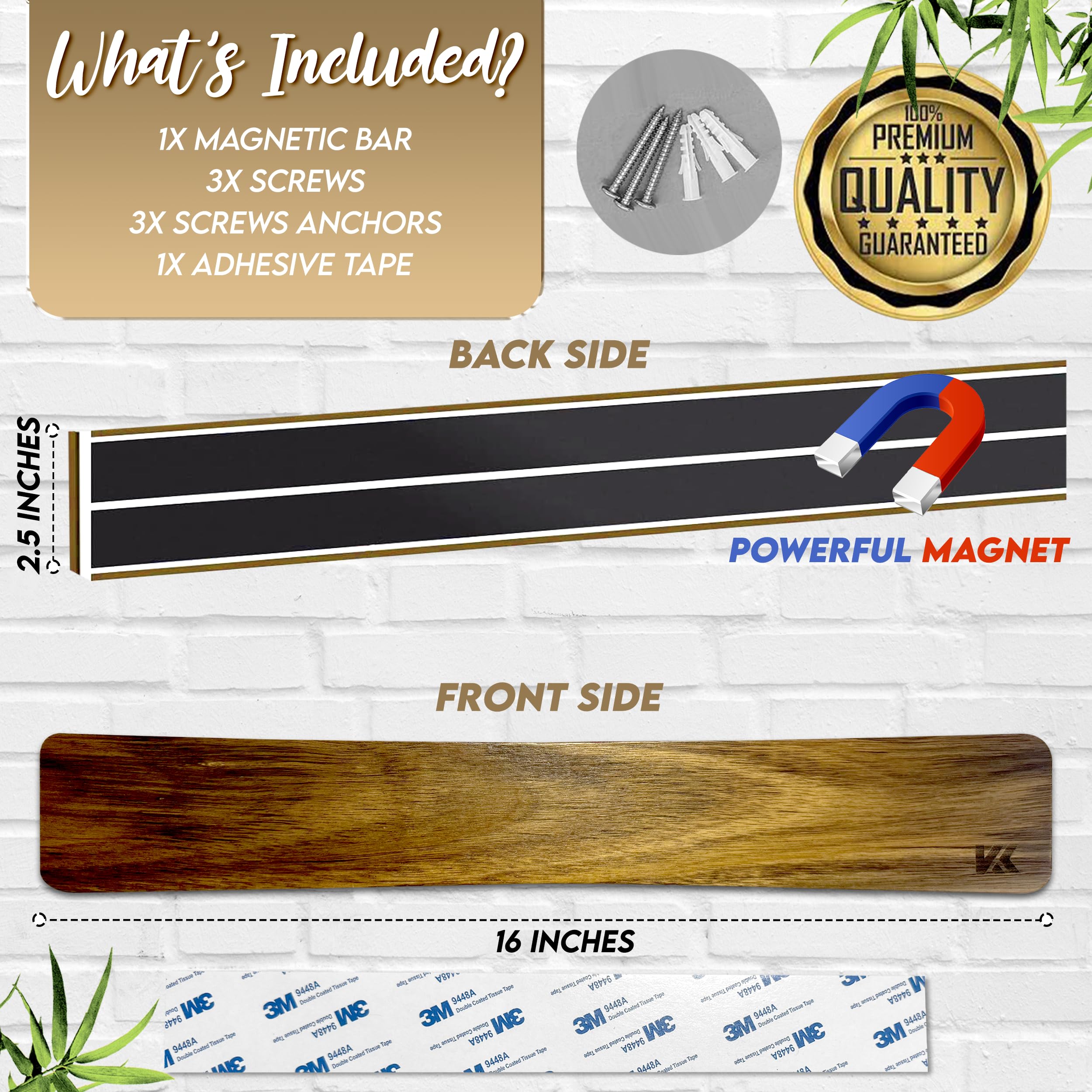 Kiaansh-Kiavi: Magnetic Strip, Knife Holder., Small