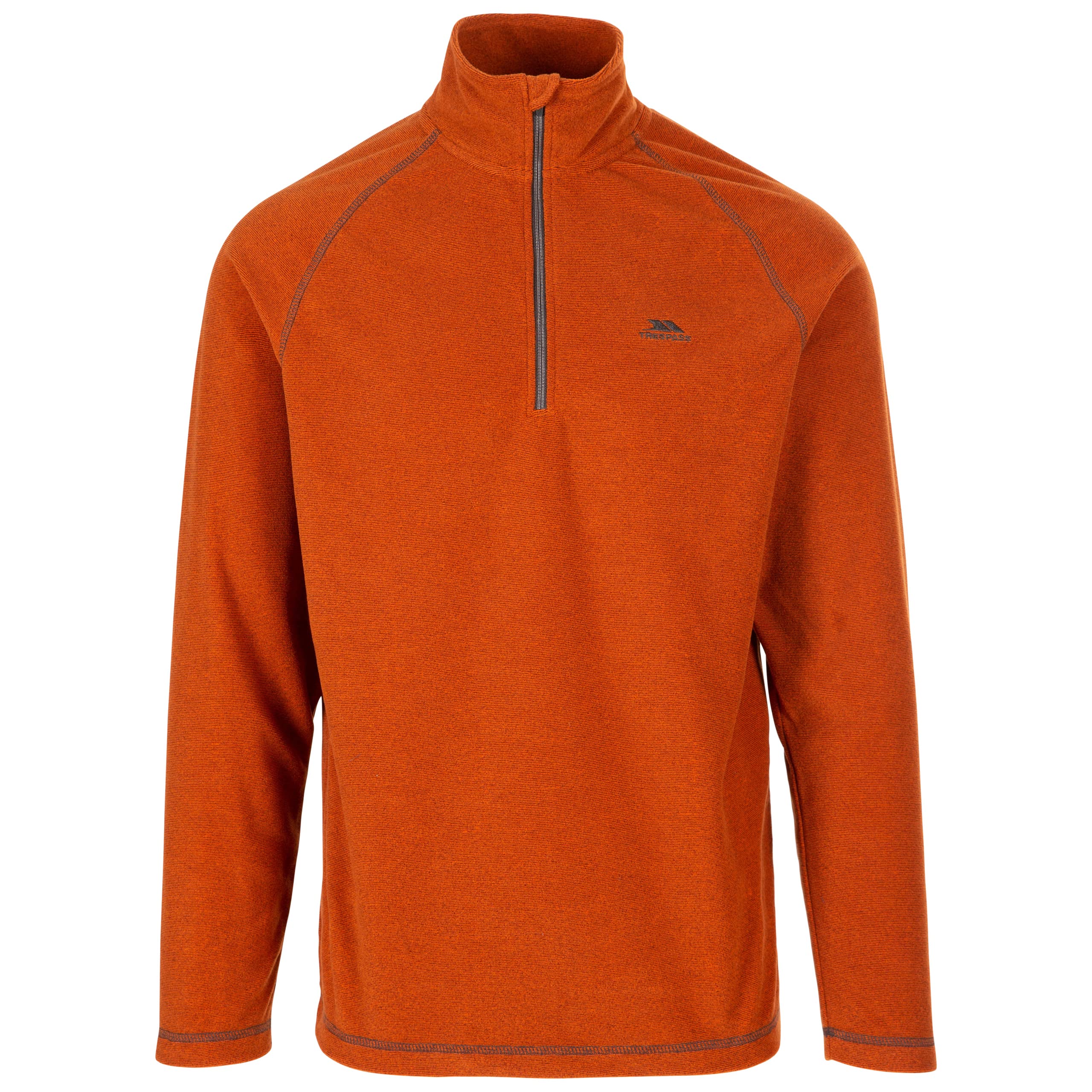 Trespass (M, Burnt ) Mens 1/2 Zip Fleece Pullover Keynote Orange