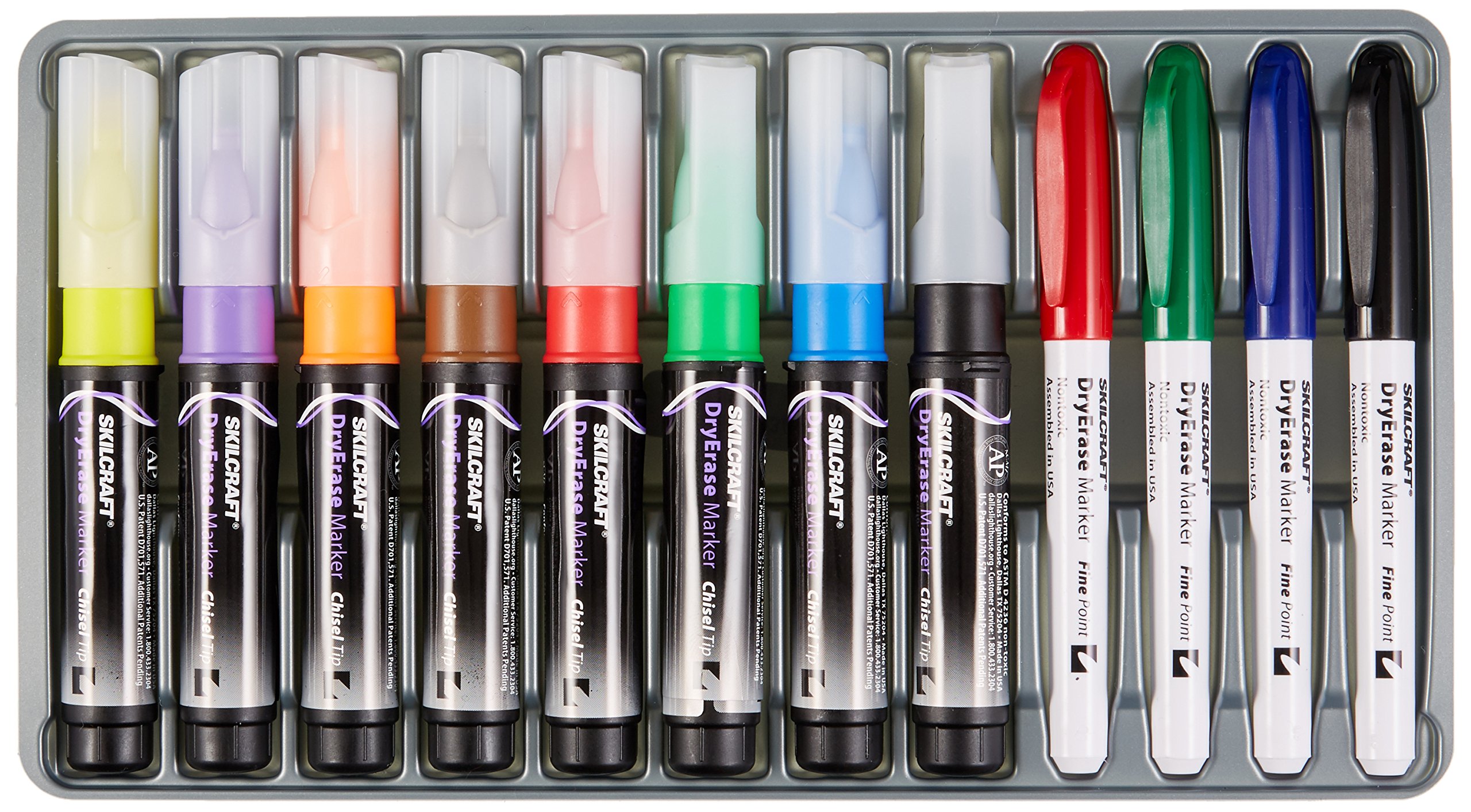 Amazon.com : SKILCRAFT Dry-Erase 12-Color Marker System
