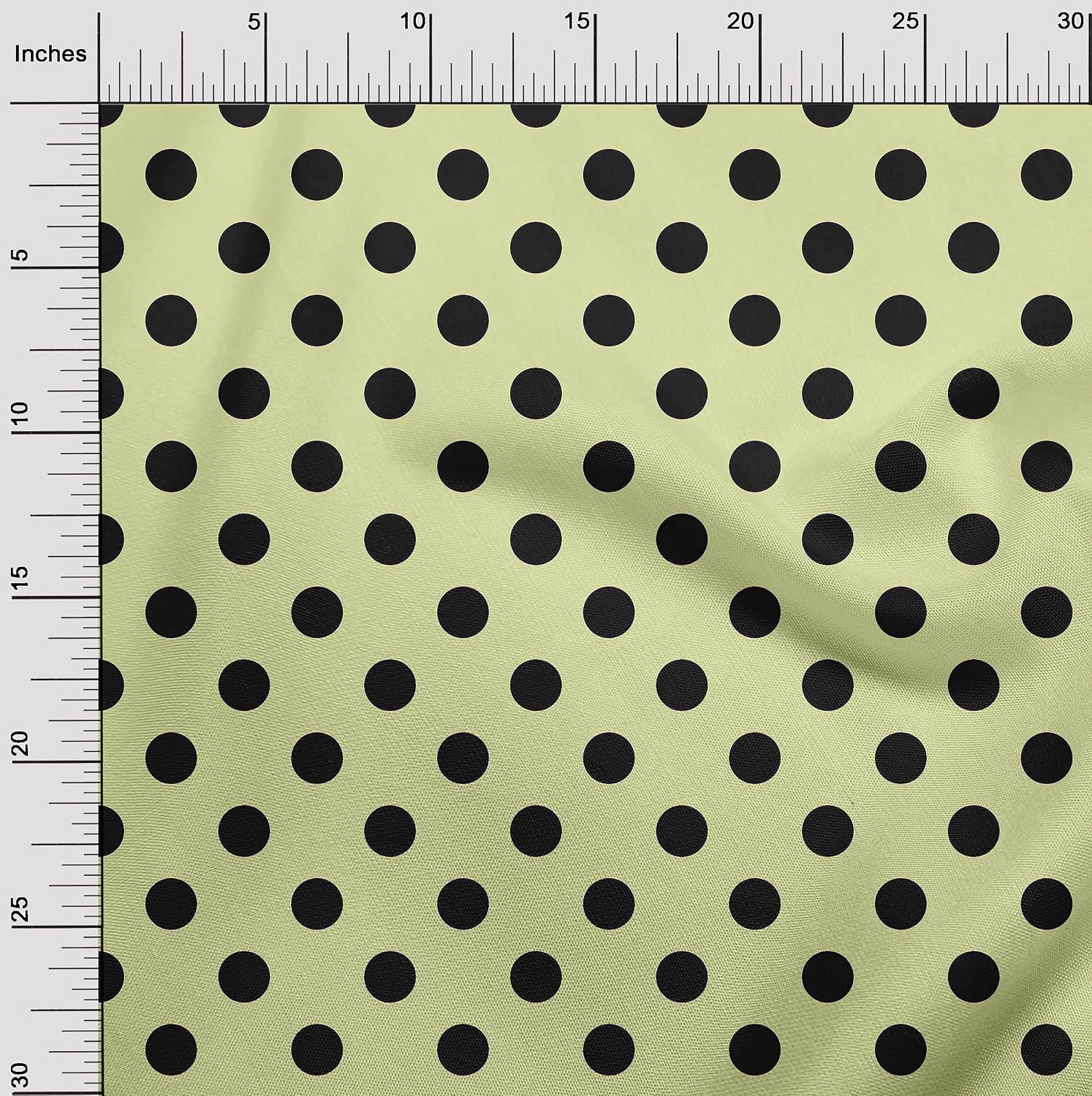 oneOone Polyester Spandex Greenish Beige Fabric Dots Quilting Supplies Print Sewing Fabric by The Yard 56 Inch Wide-WK