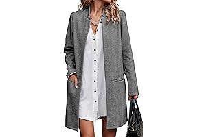 Angashion Women's Coat with Long Sleeves