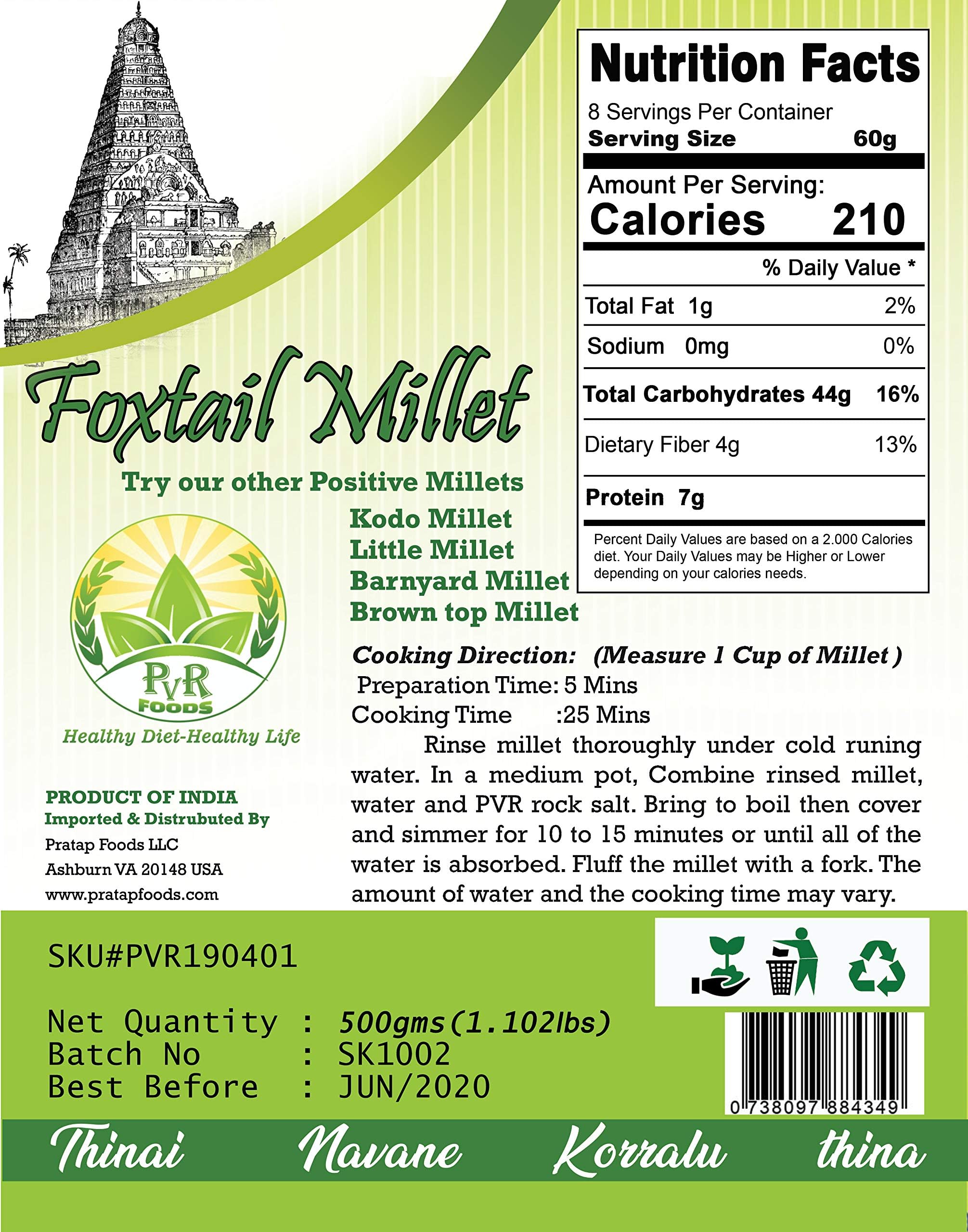 10x500Gms assorted millets. Kodo, Barnyard, little, Browntop ,Foxtail