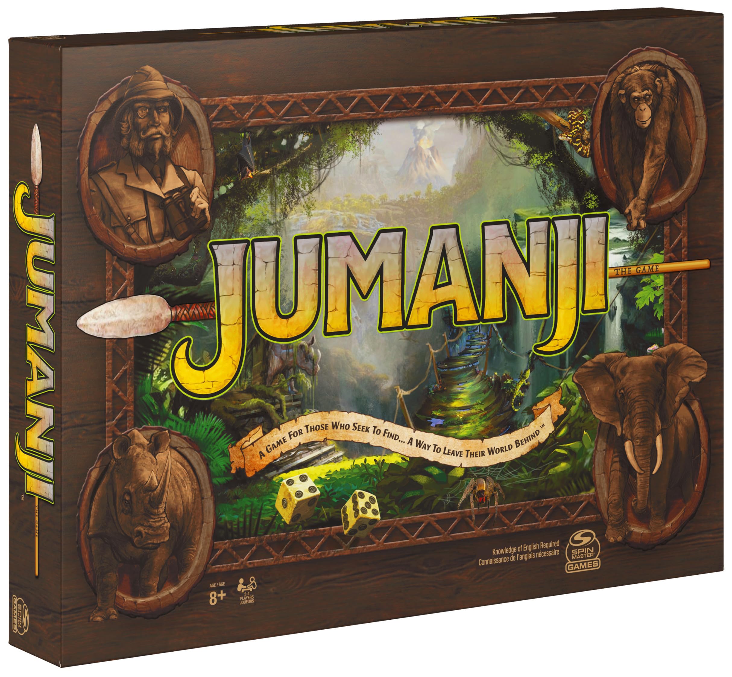 Jumanji: el Juego, clásico Juego de Mesa de Aventuras para familias y niños a Partir de 8 años