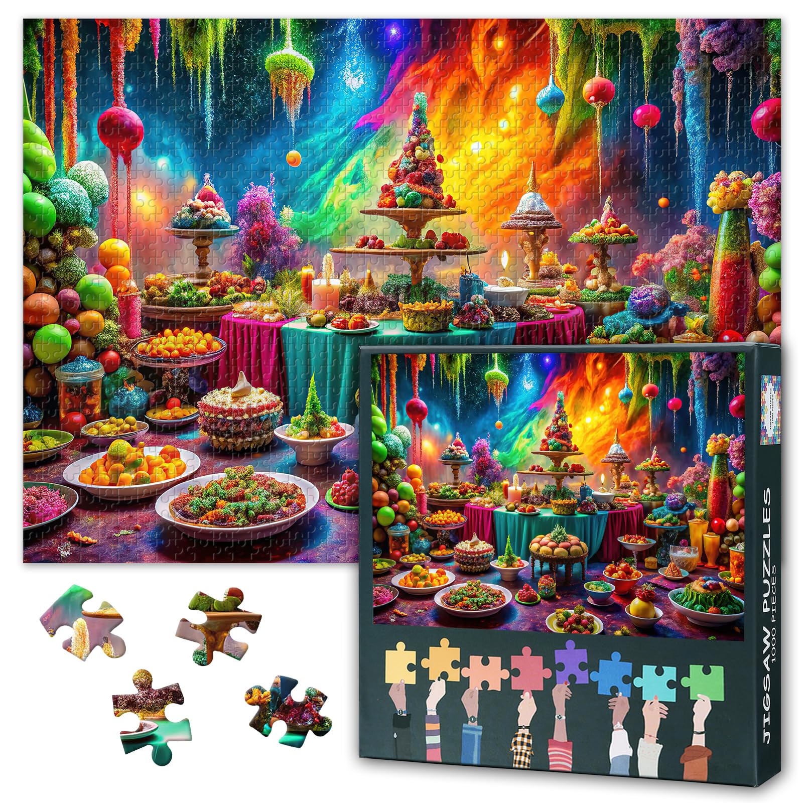 Puzzles for Adults 1000 Pieces - Colorful Food Jigsaw Puzzle | 1000 Piece Puzzle for Adults for Home Decor Gifts 27.5" x 19.6"