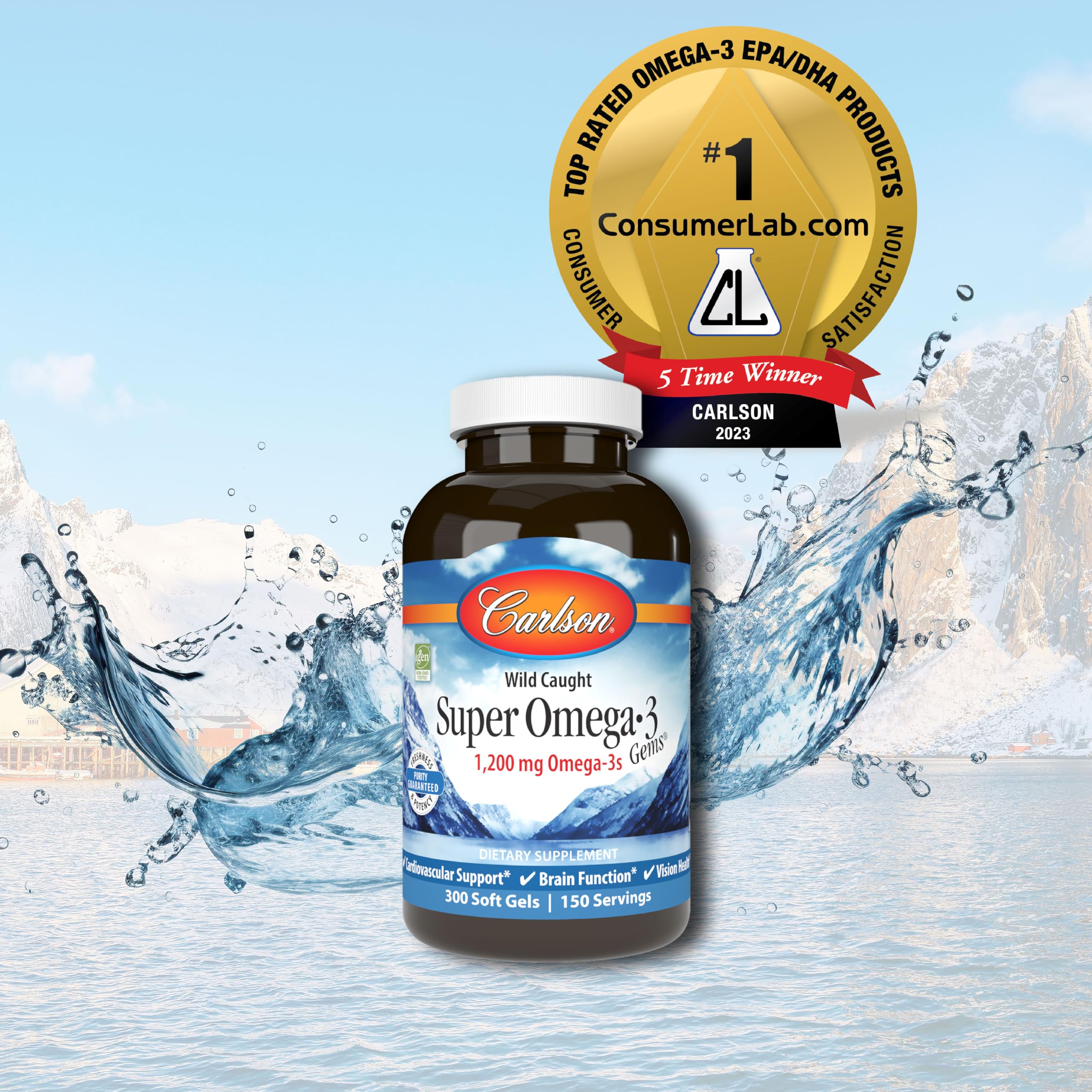 Carlson Super Omega3 Gems, 1200 Mg Omega3 Fatty Acids