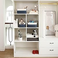 Vista 74 de OrganiHaus Narrow Storage Bins 15x06in, Small Closet Bins for Shelves, Bathroom Storage Baskets for Shelves, Narrow Baskets, Fabric Organizer with